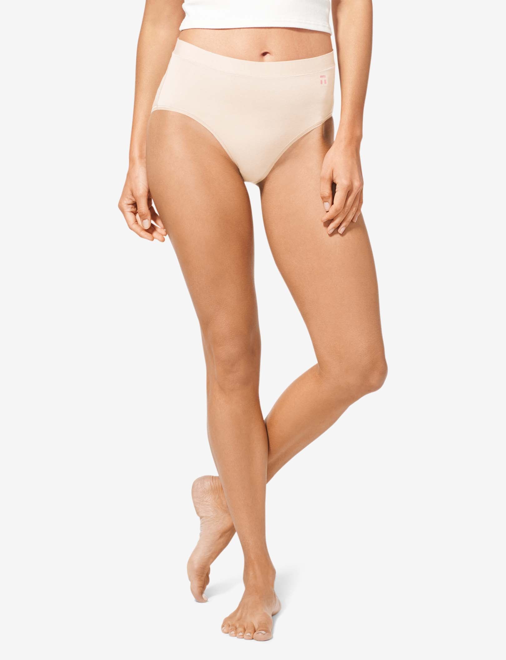 Women's Second Skin High Rise Brief::Soft Pink