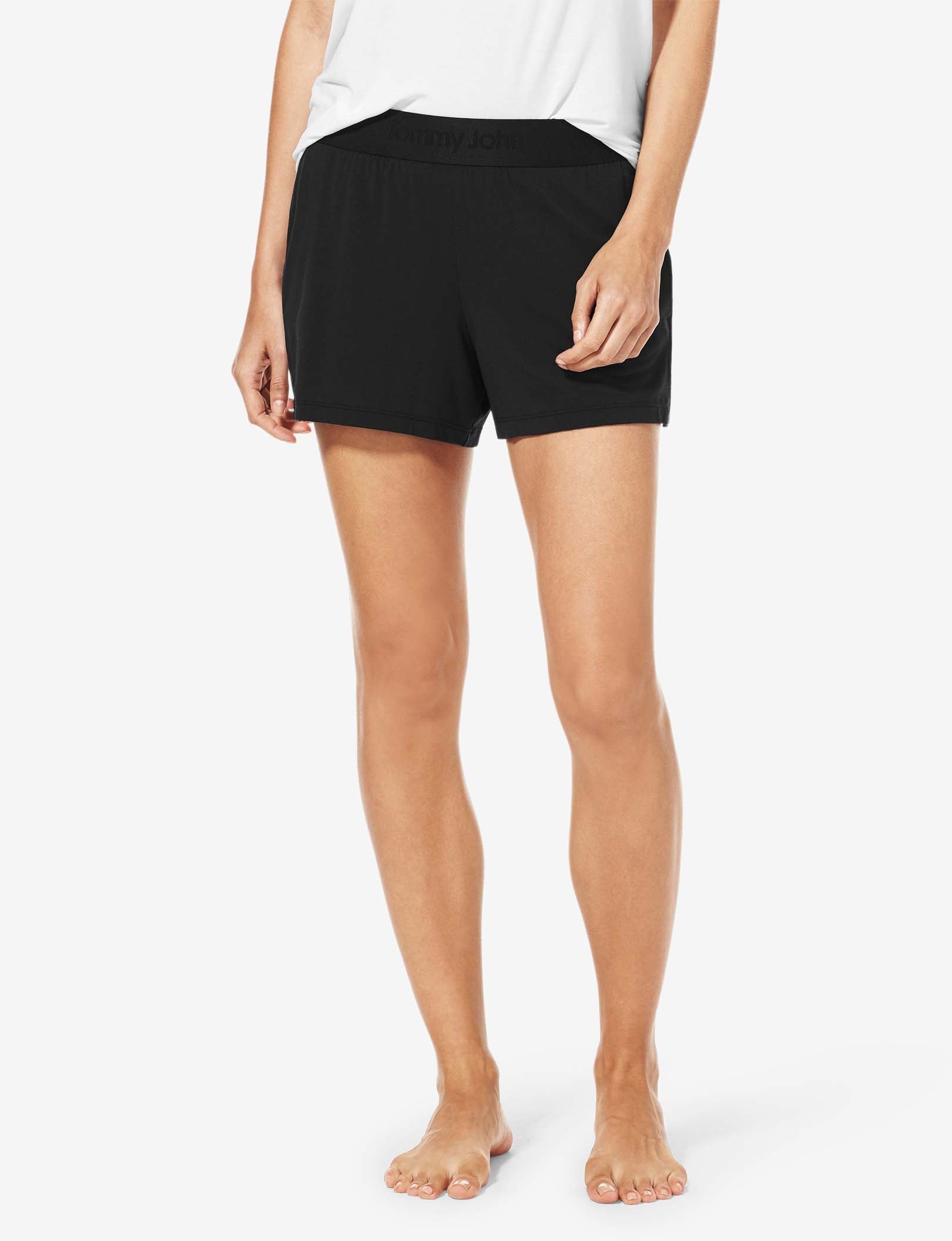 Women's Second Skin Sleep Short::Black