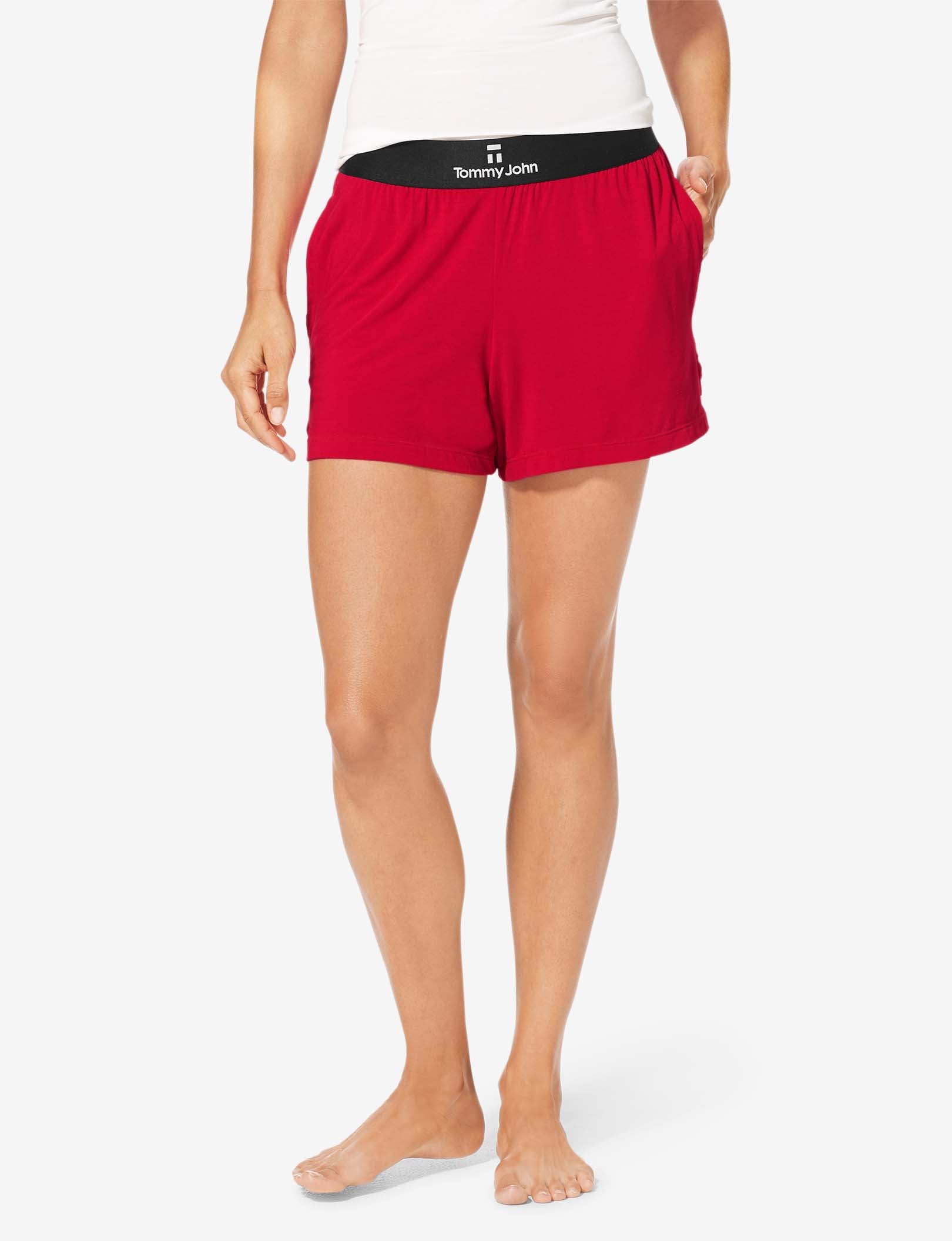 Women's Second Skin Sleep Short::Haute Red
