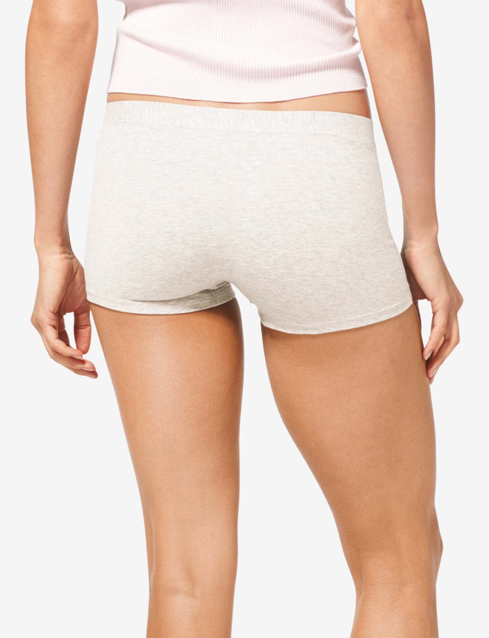 Women's Cool Cotton Boyshort::Oatmeal Heather