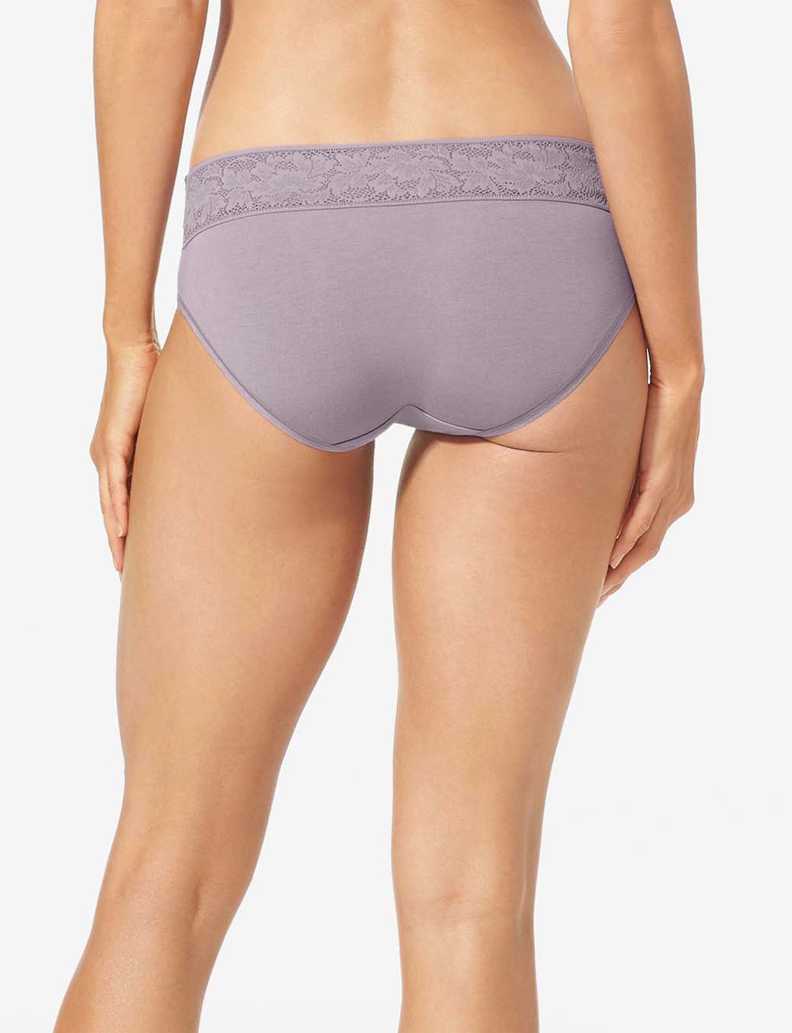 Women's Second Skin Brief, Lace Waist::Gray Ridge Lace