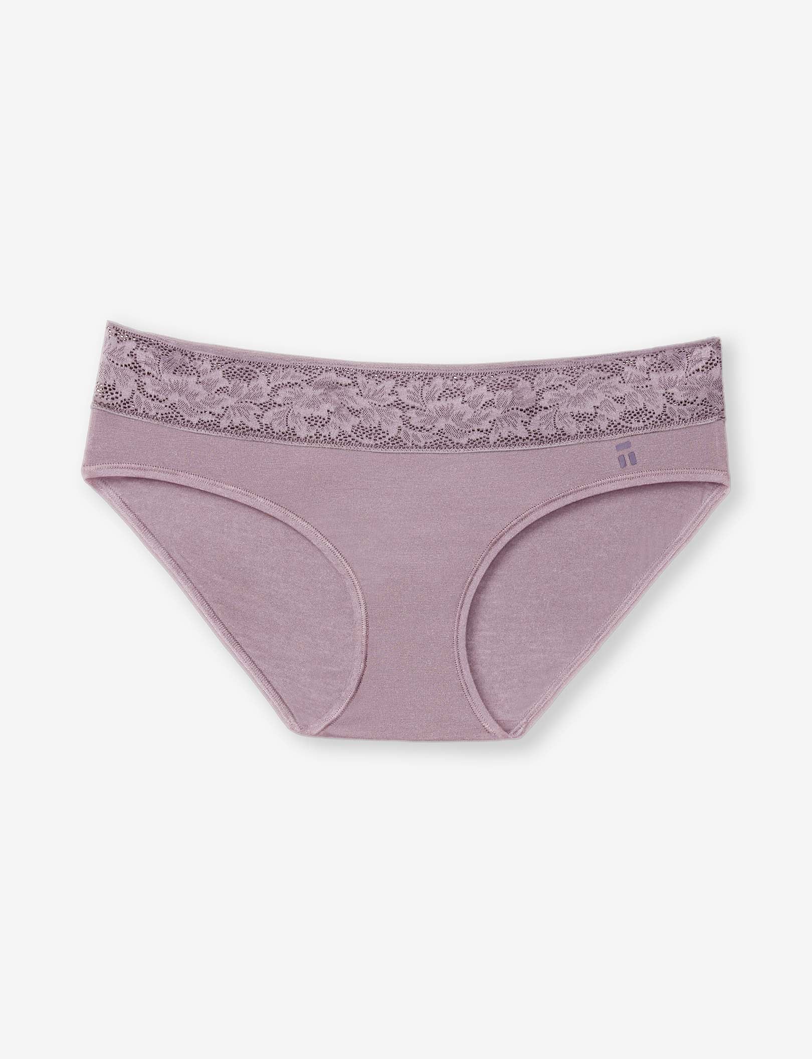 Women's Second Skin Brief, Lace Waist::Gray Ridge Lace