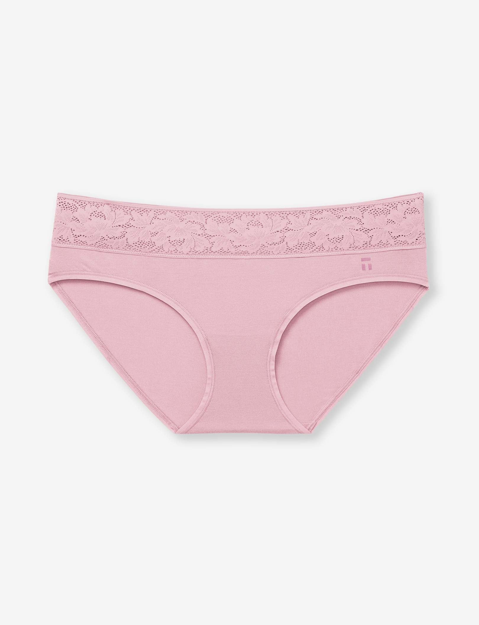 Women's Second Skin Brief, Lace Waist::Mauve Shadows Lace