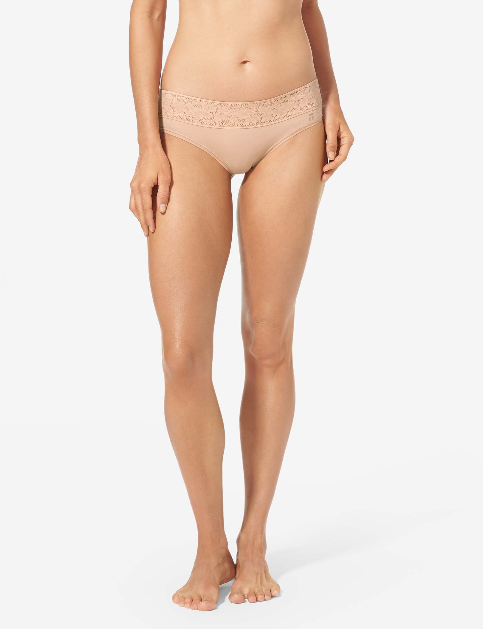 Women's Second Skin Cheeky, Lace Waist::Maple Sugar Lace