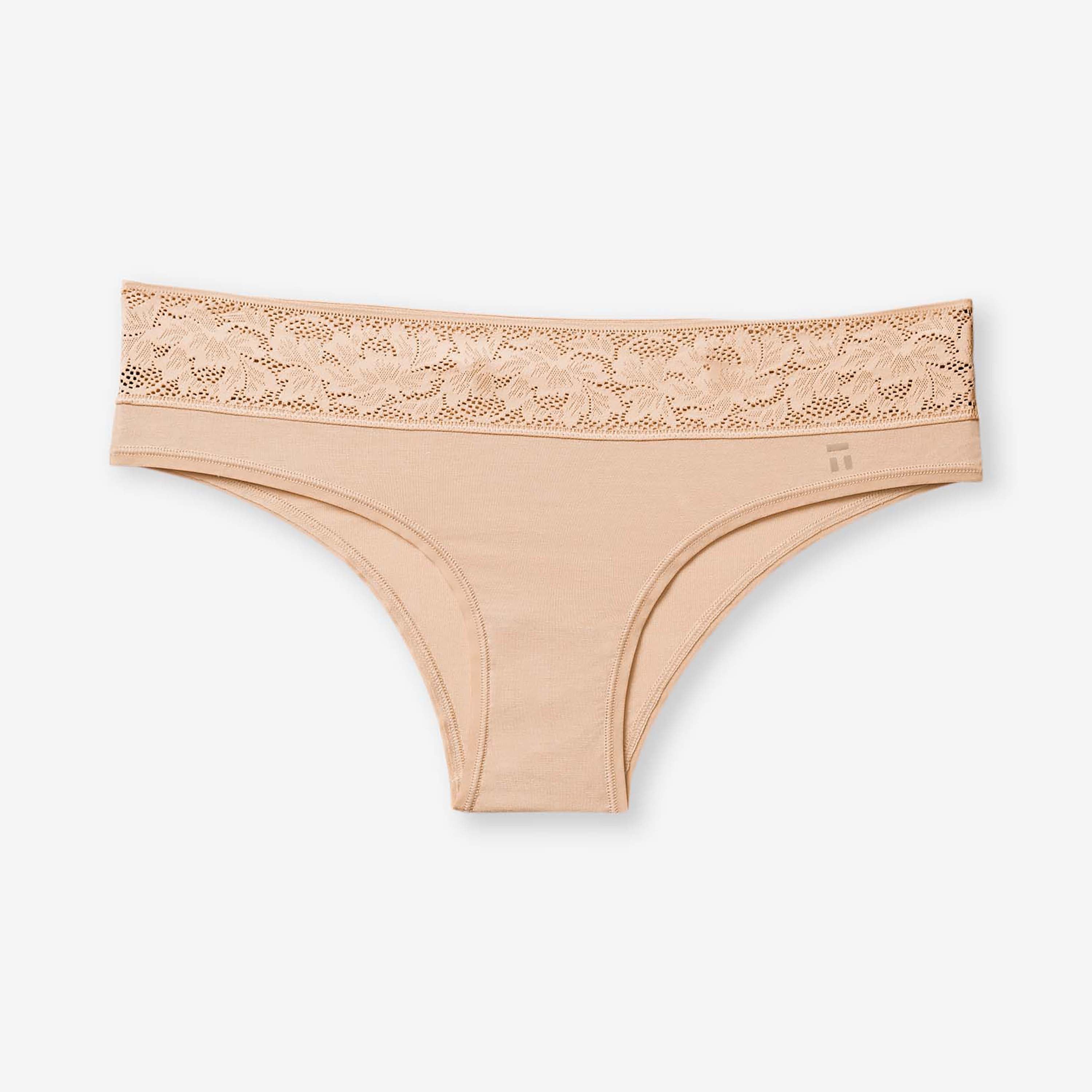 Women's Second Skin Cheeky, Lace Waist::Maple Sugar Lace