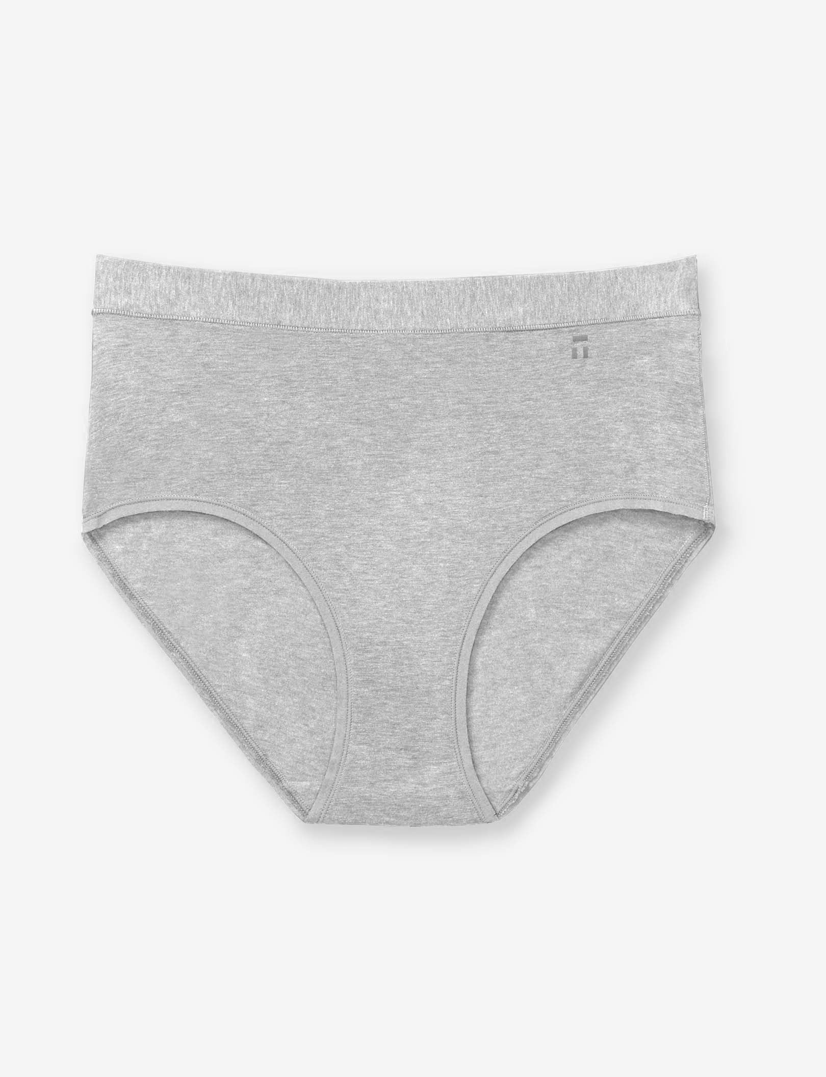 Women's Cool Cotton High Rise Brief::Heather Grey