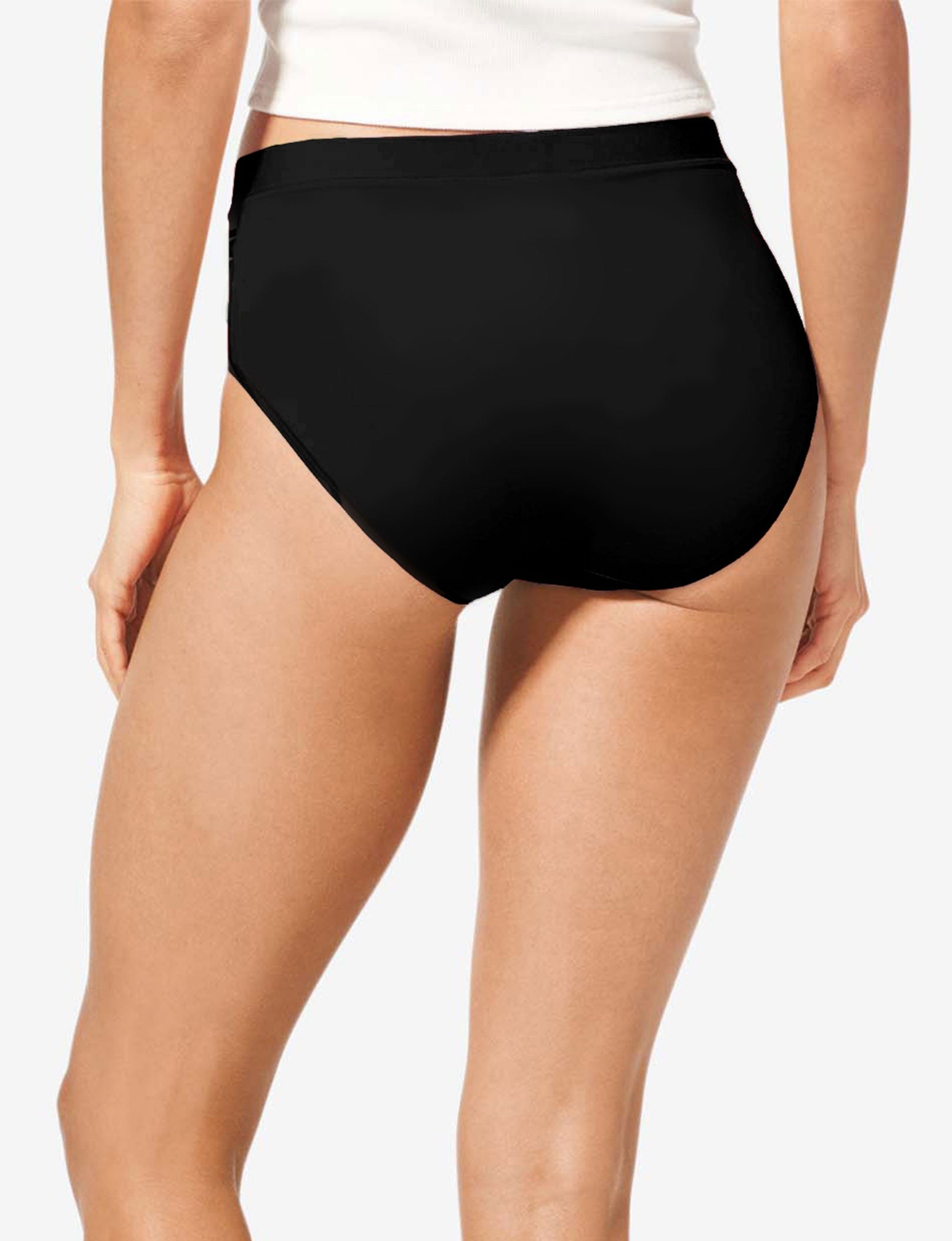 Women's Cool Cotton High Rise Brief::Black