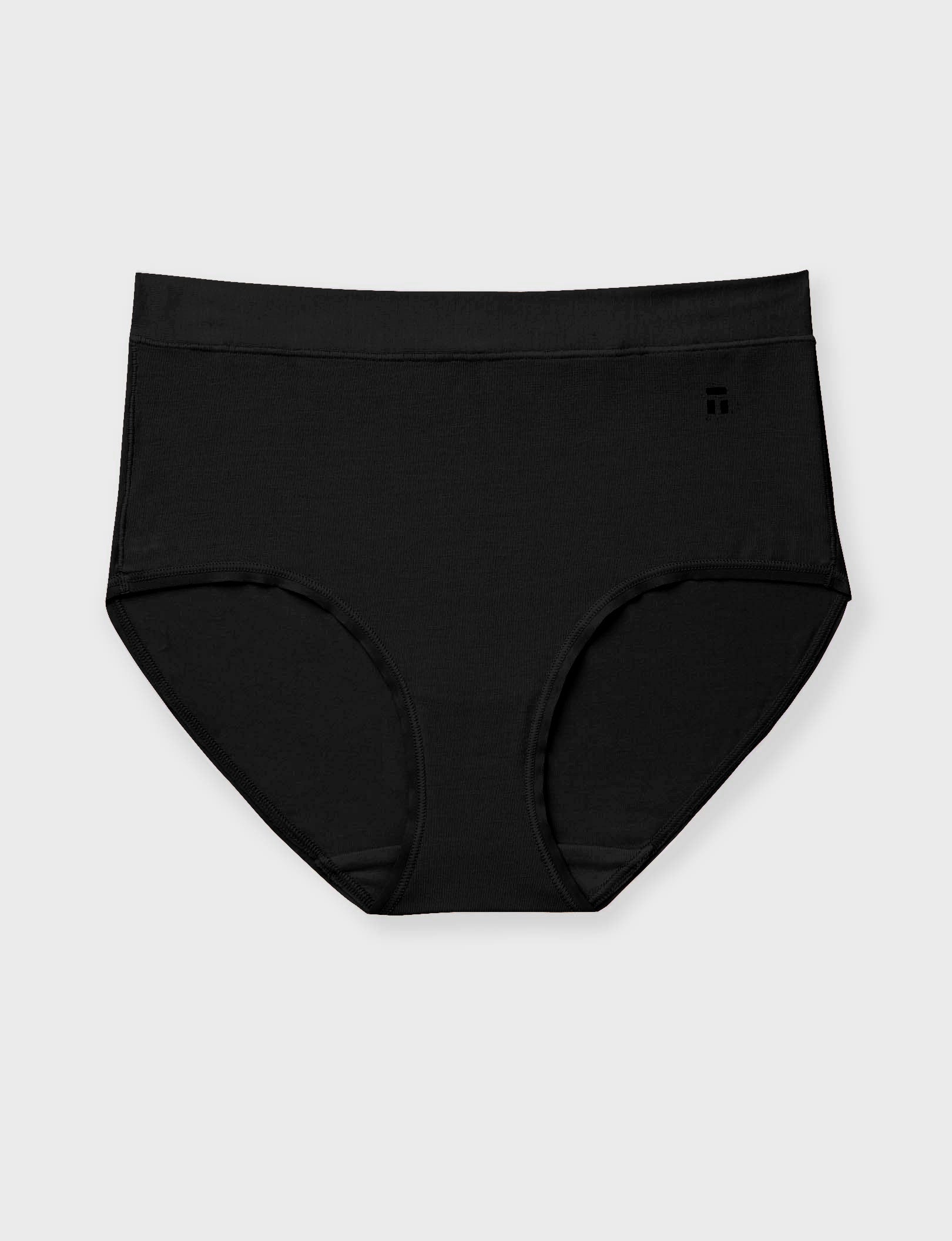 Women's Cool Cotton High Rise Brief::Black