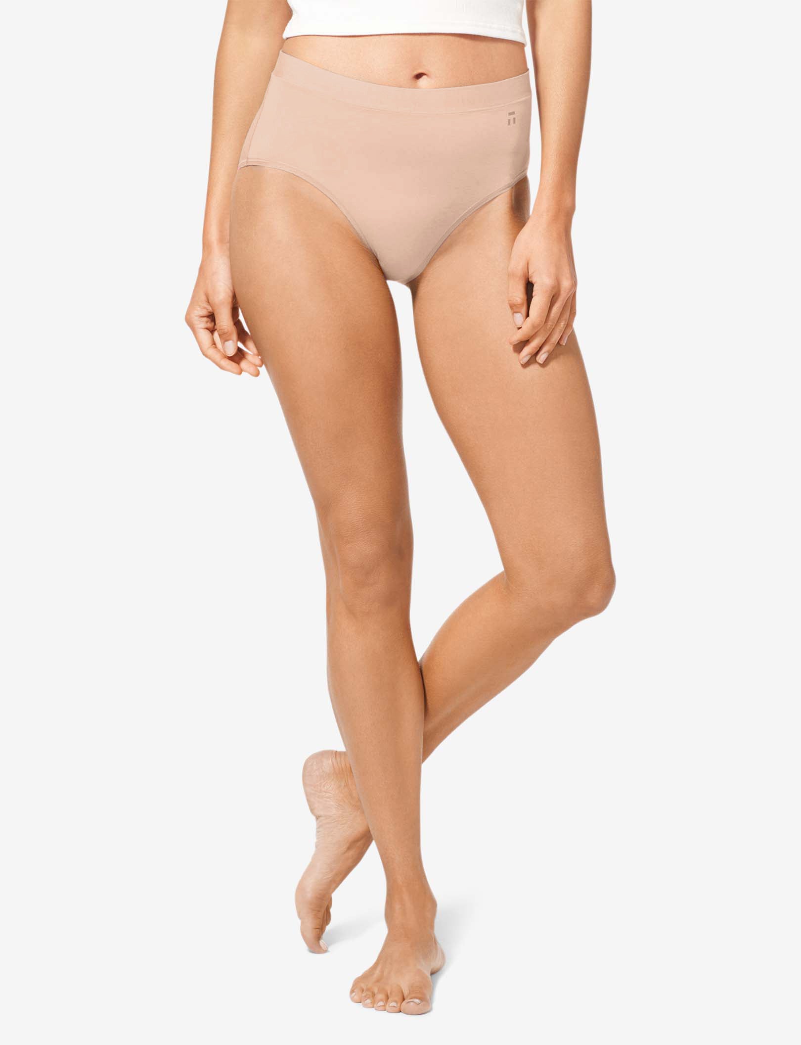 Women's Cool Cotton High Rise Brief::Maple Sugar