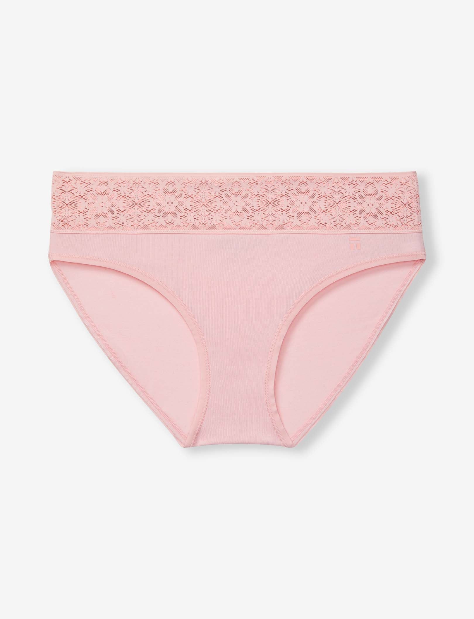 Women's Cool Cotton Brief, Lace Waist::Peachskin Lace Waist
