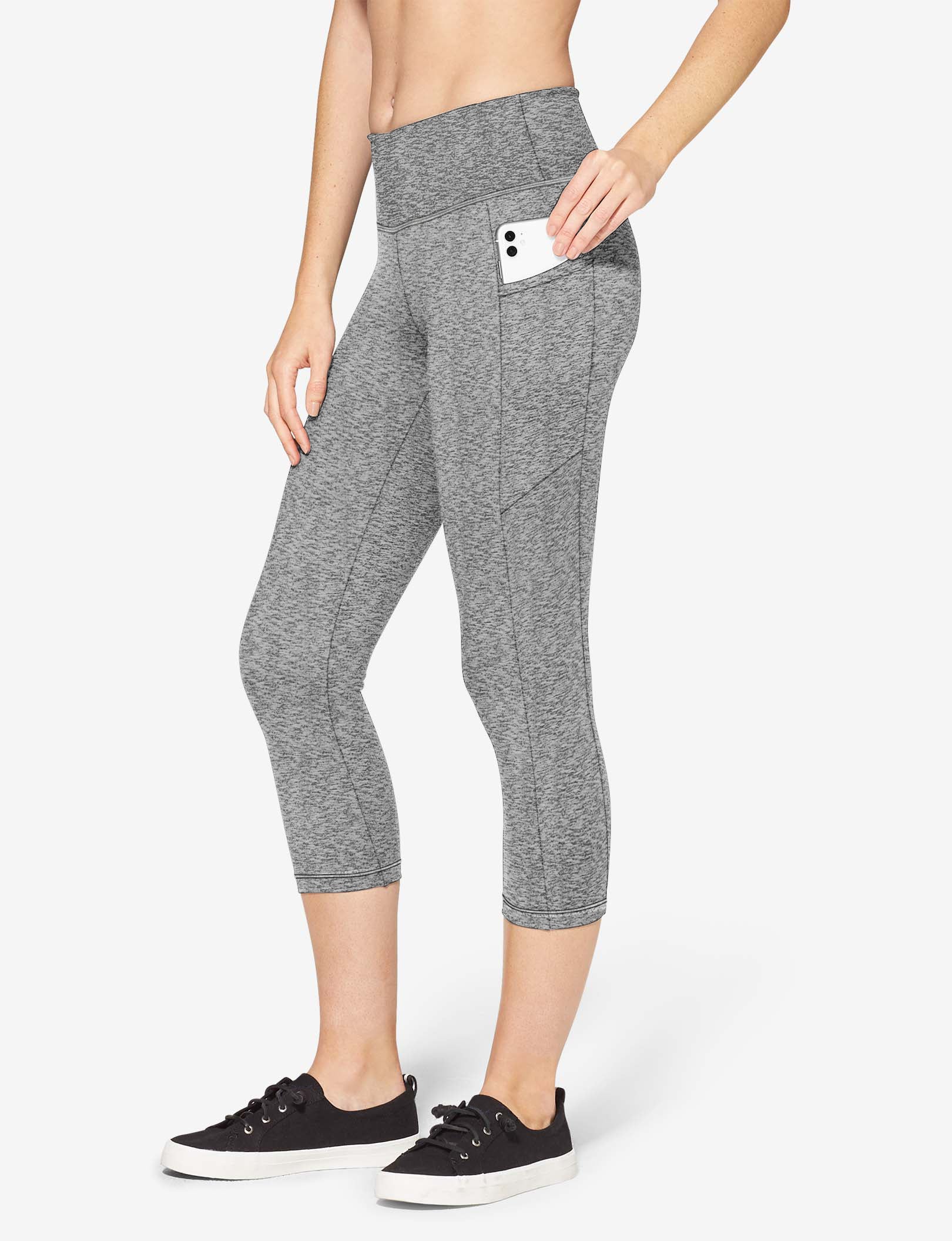 Women's Go Anywhere® 3/4 Pocket Legging::Black Marl