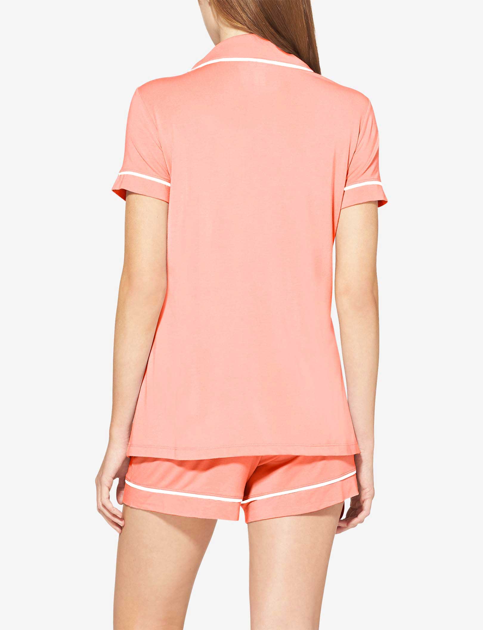 Women's Pajama Short Sleeve Top::Apricot Blush