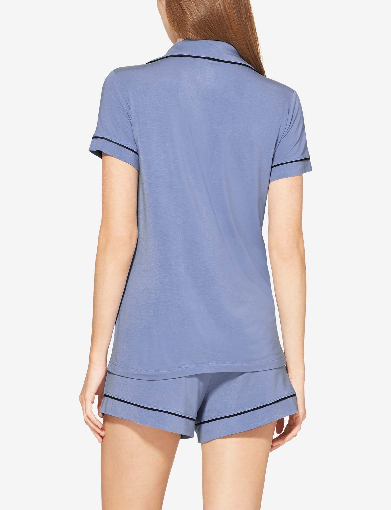 Women's Pajama Short Sleeve Top::English Manor