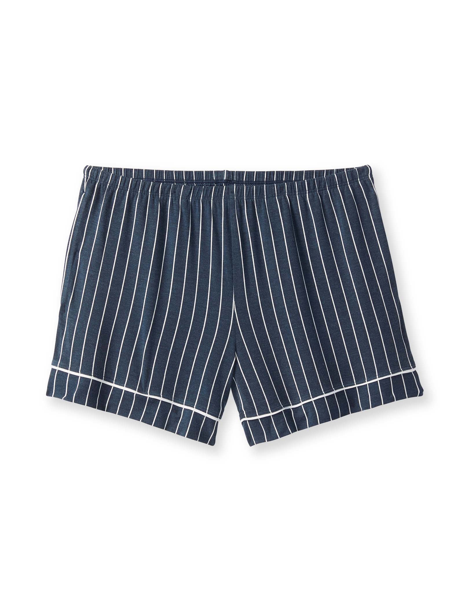 Women's Pajama Short::Navy Blazer Pinstripe