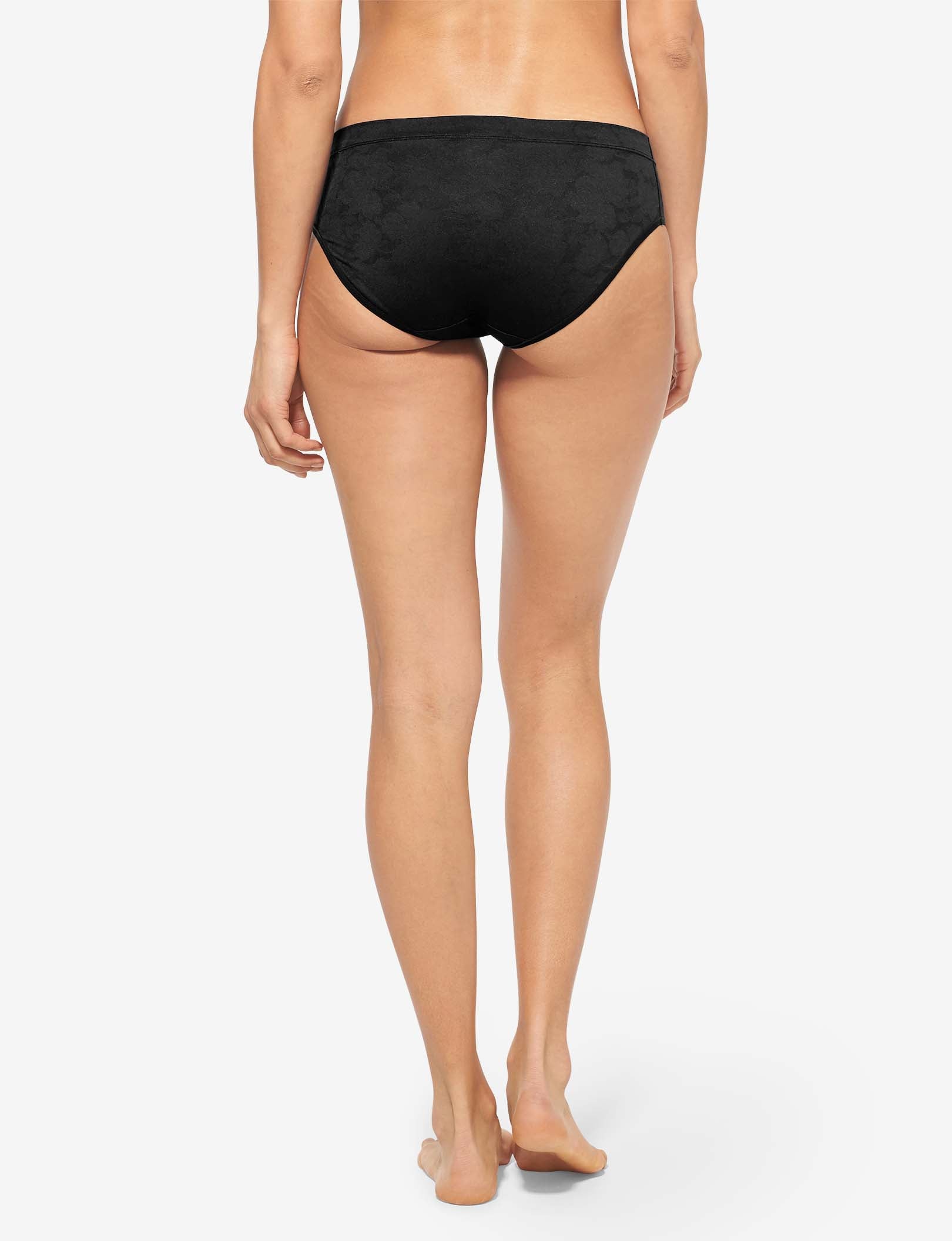 Women’s Second Skin Comfort Lace Brief::Black Lace