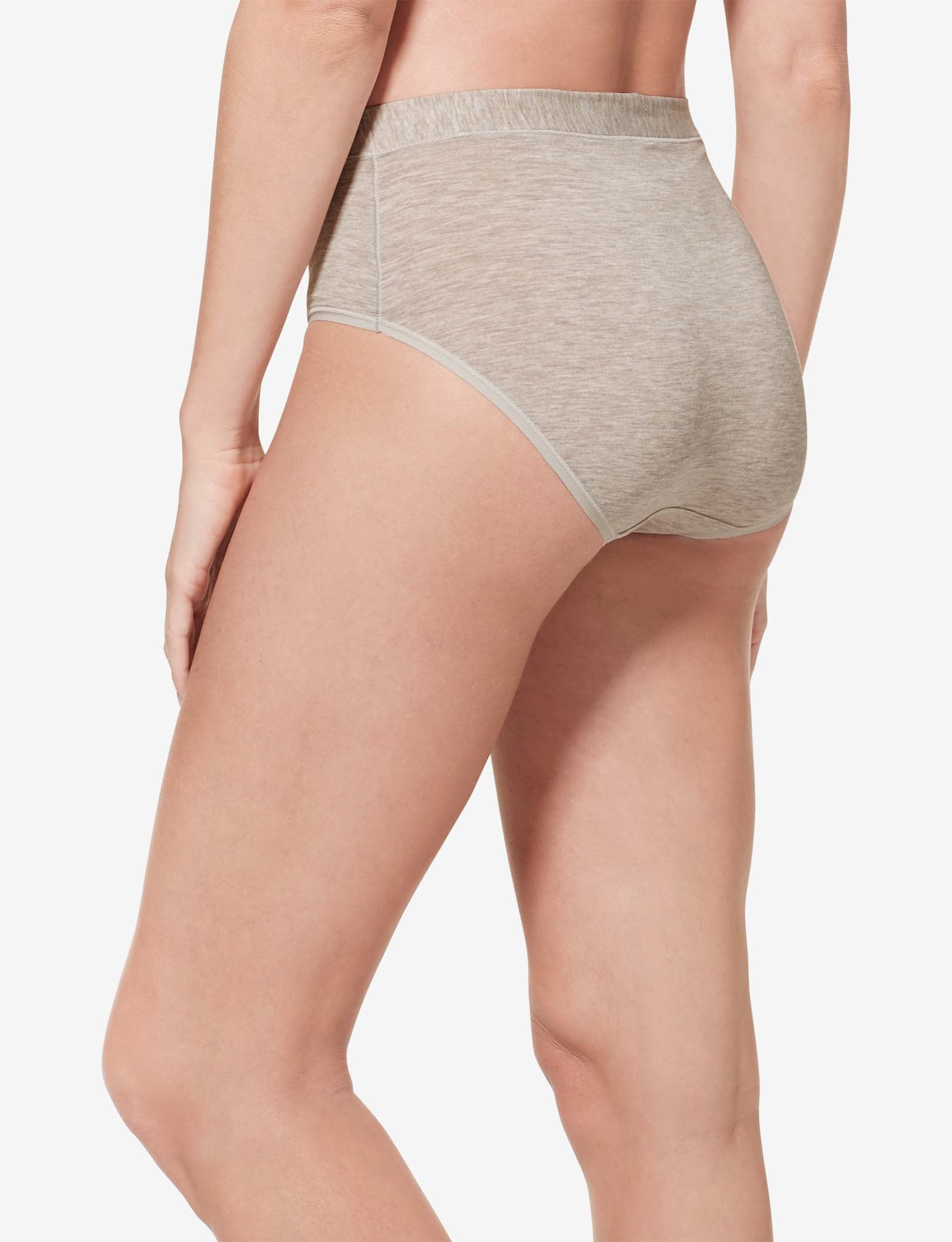 Women's Second Skin High Rise Brief::Dove Heather