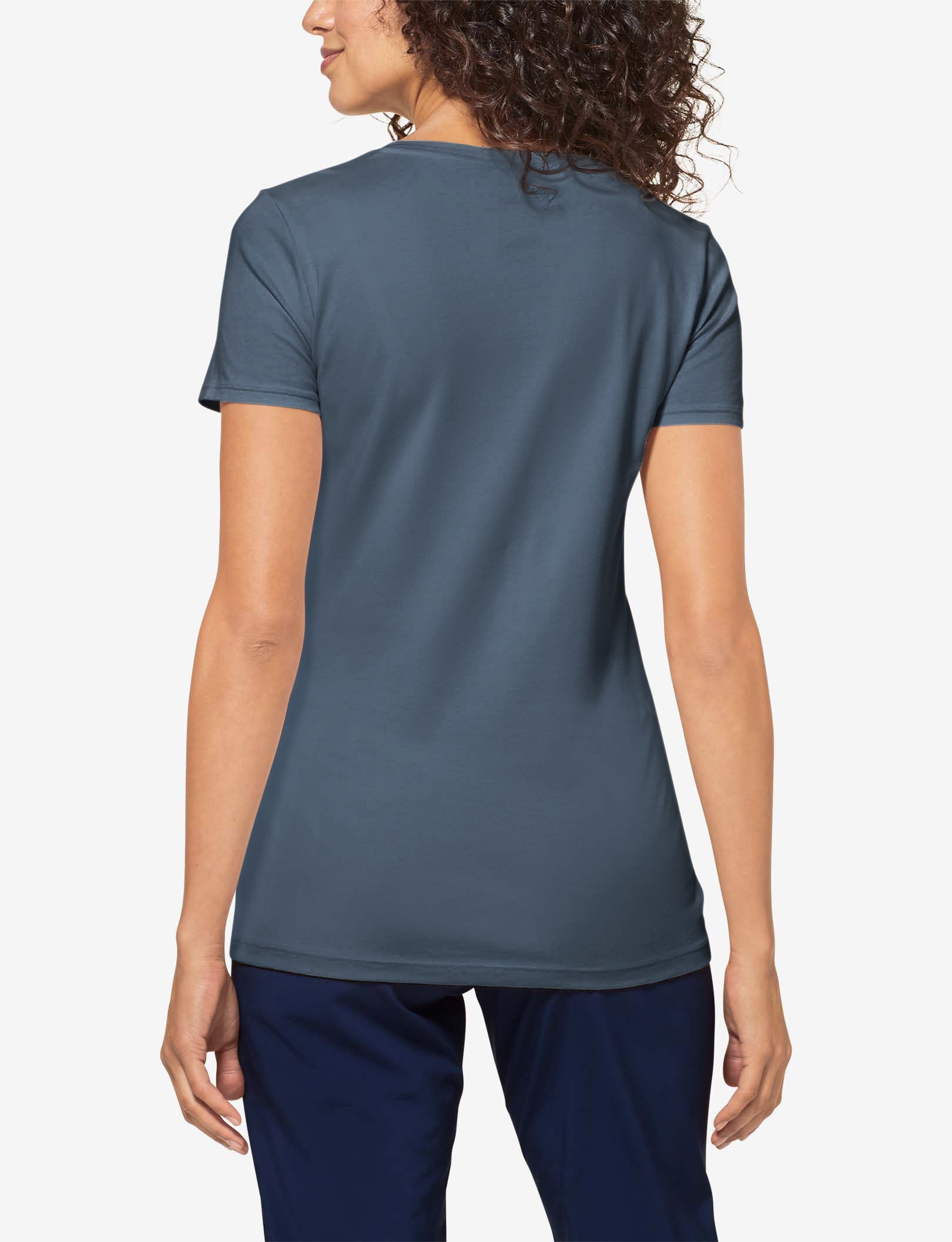 Women's Second Skin V-Neck Tee::Bering Sea