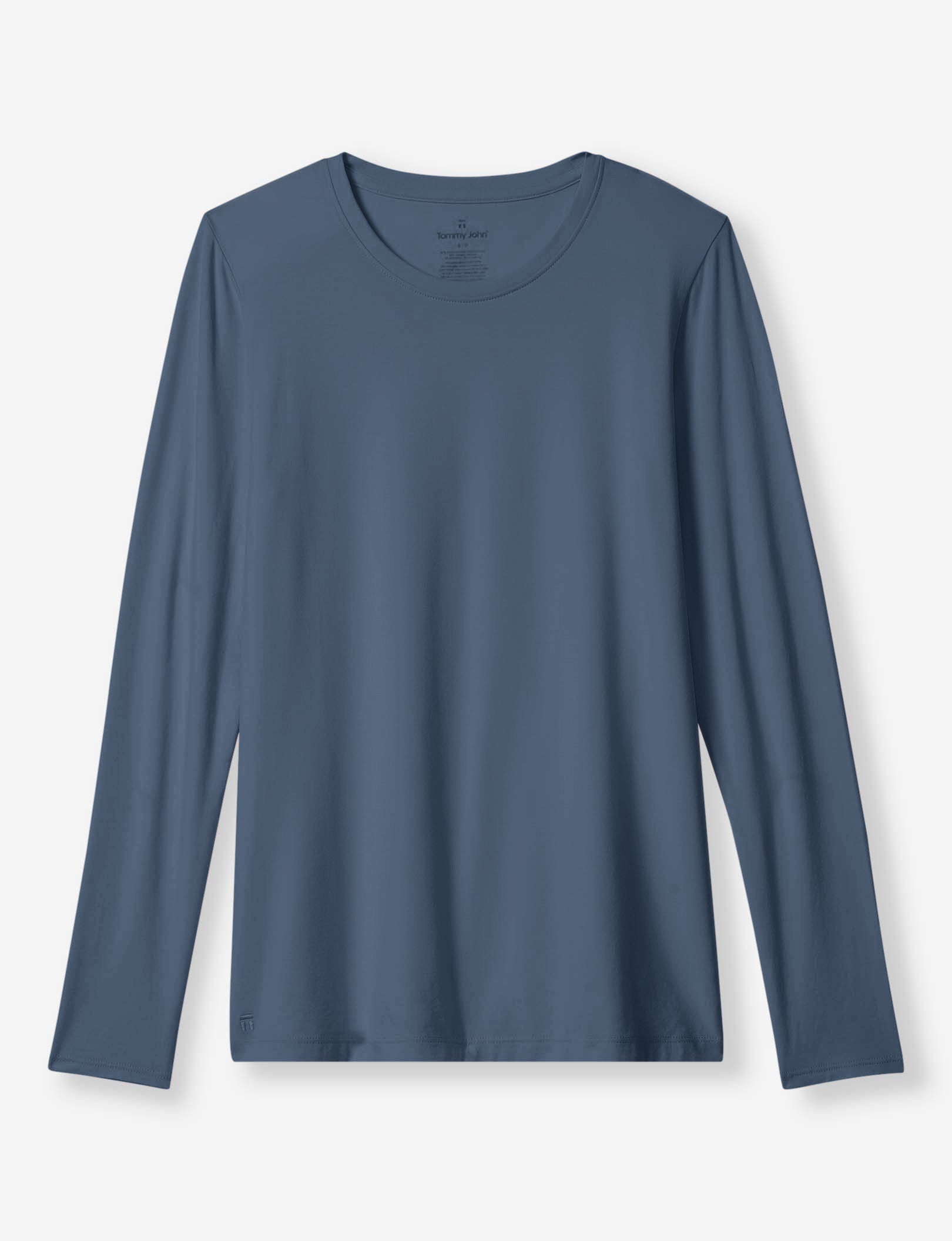Women's Second Skin Long Sleeve Crew Neck Tee::Bering Sea