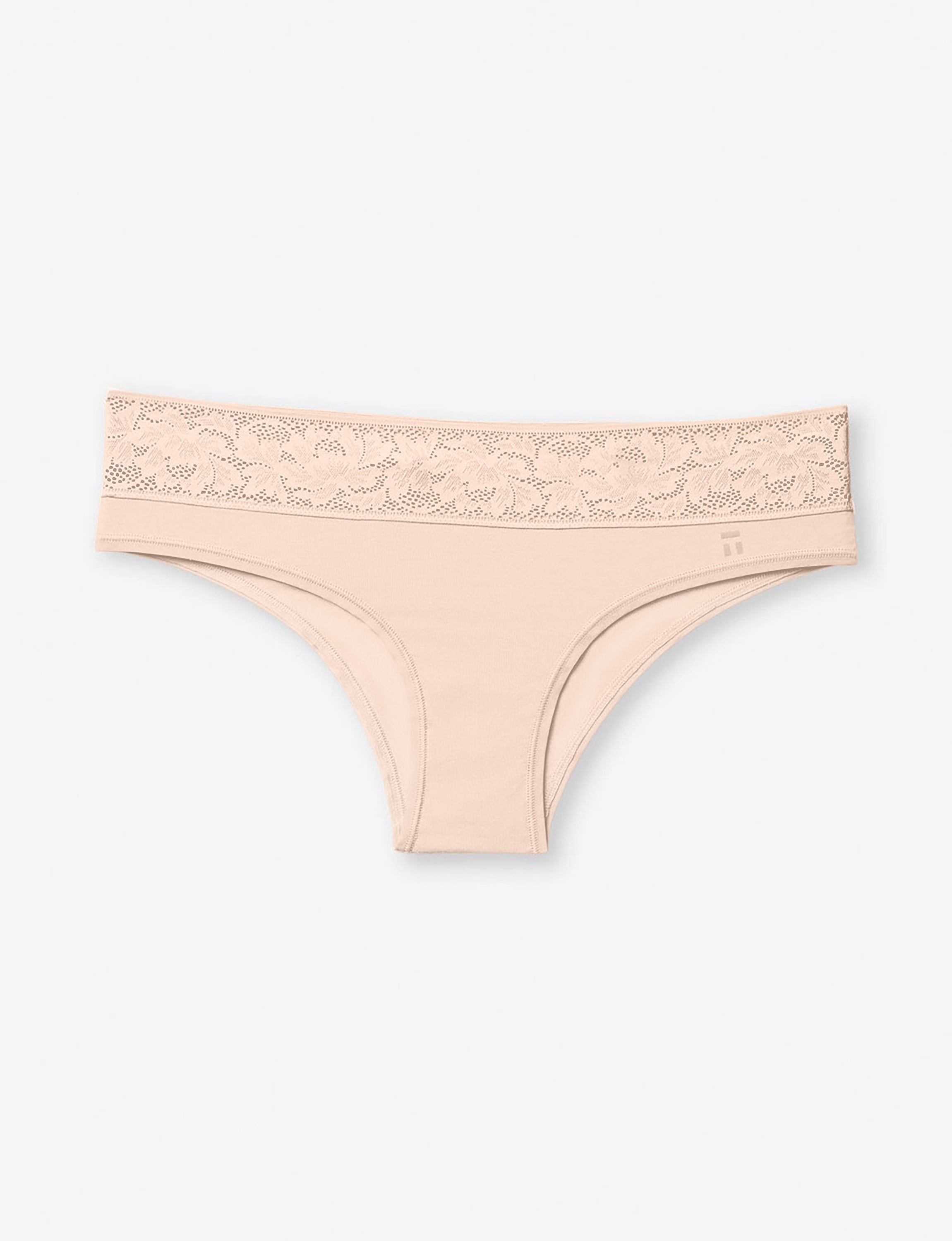 Women's Second Skin Cheeky, Lace Waist::Soft Pink Lace