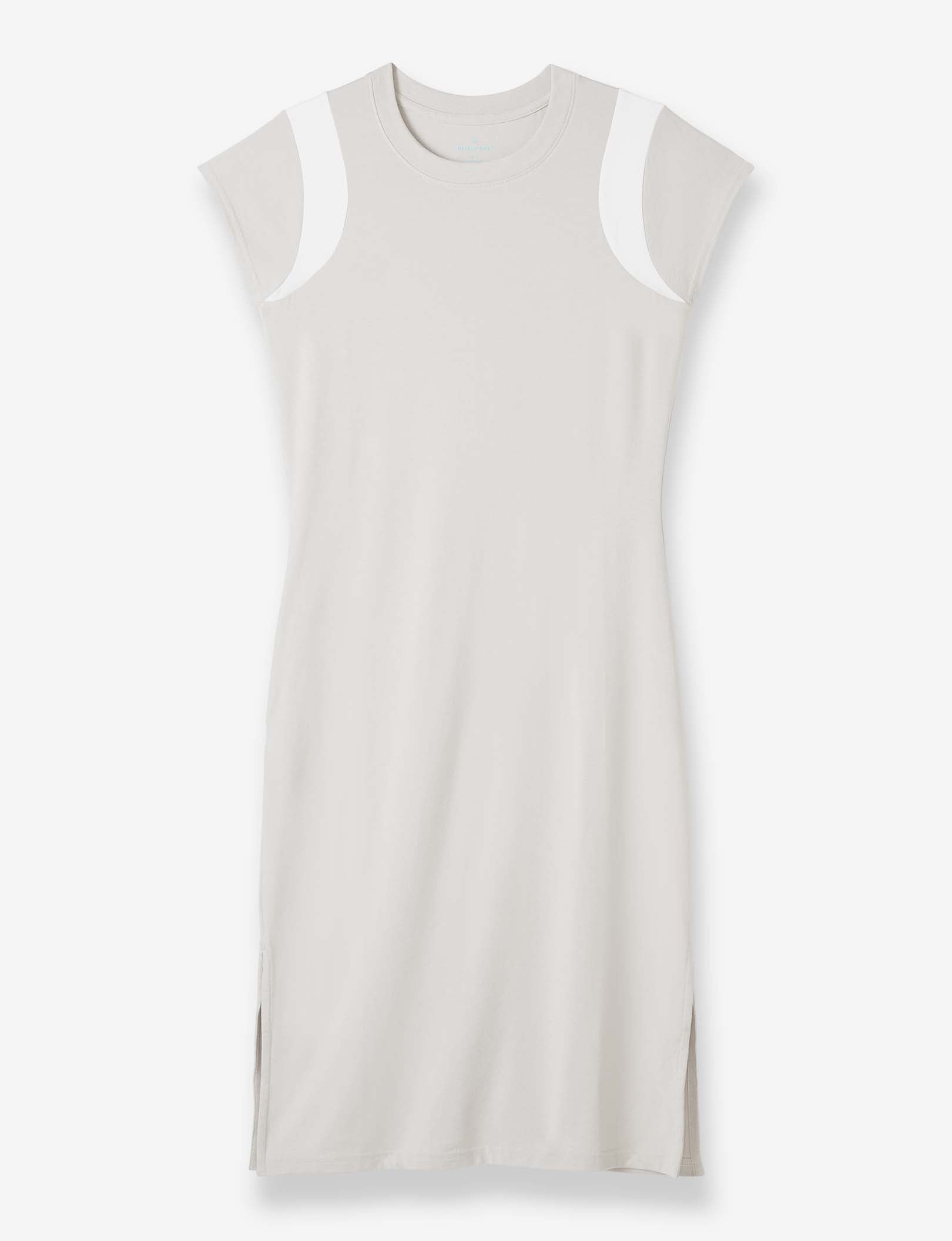 Women's Second Skin Boxy T-Shirt Dress::Silver Gray