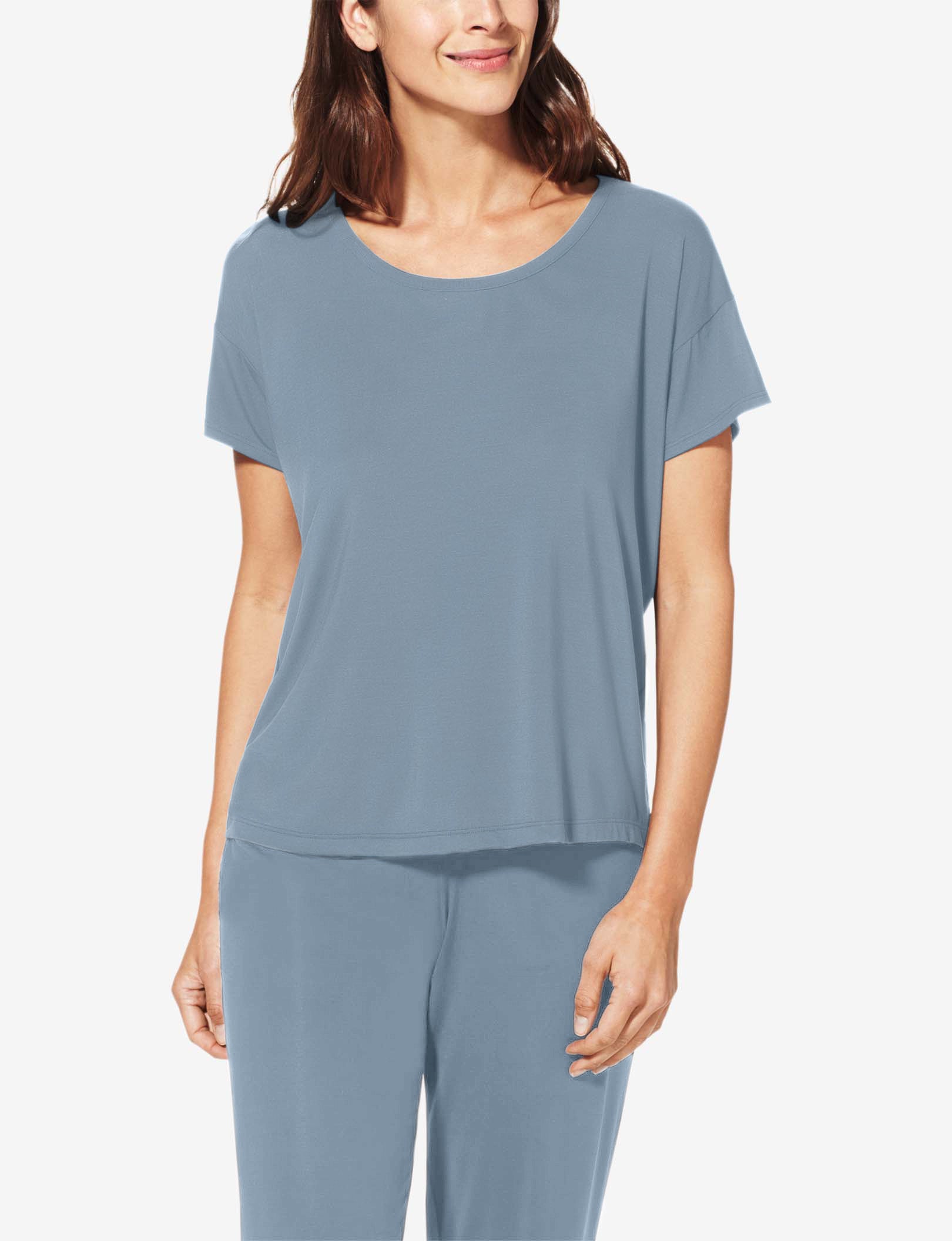Women's Second Skin Pajama Tee::Ashley Blue