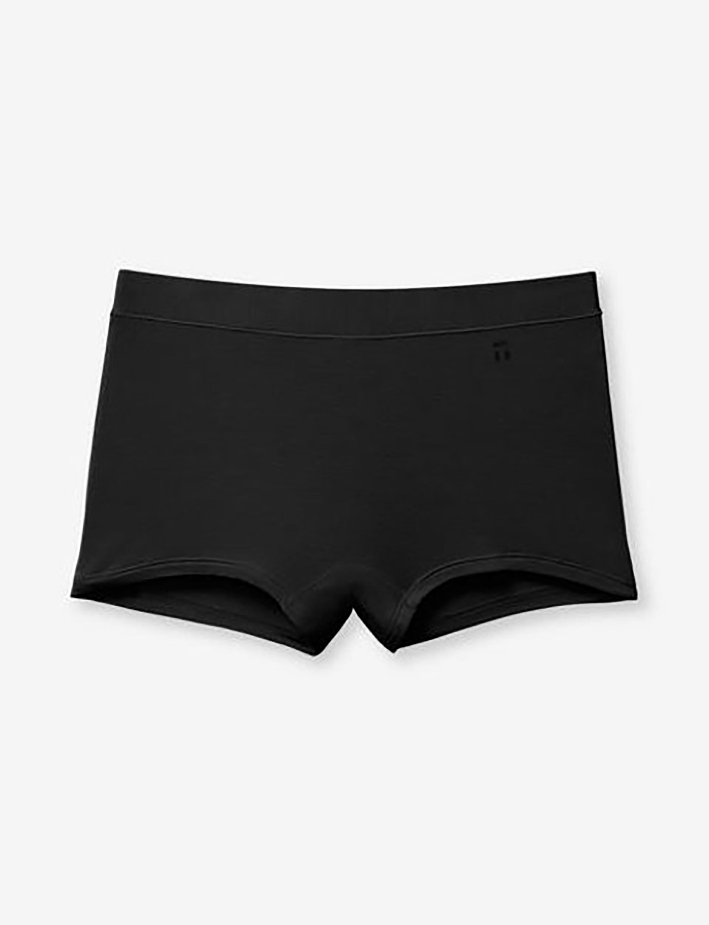 Women's Cool Cotton Boyshort::Black