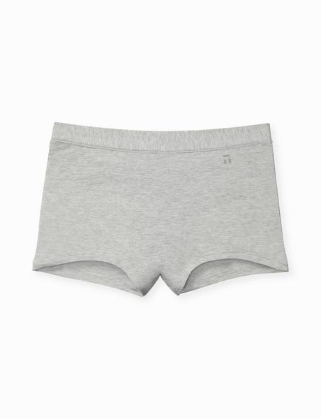 Women's Cool Cotton Boyshort::Heather Grey