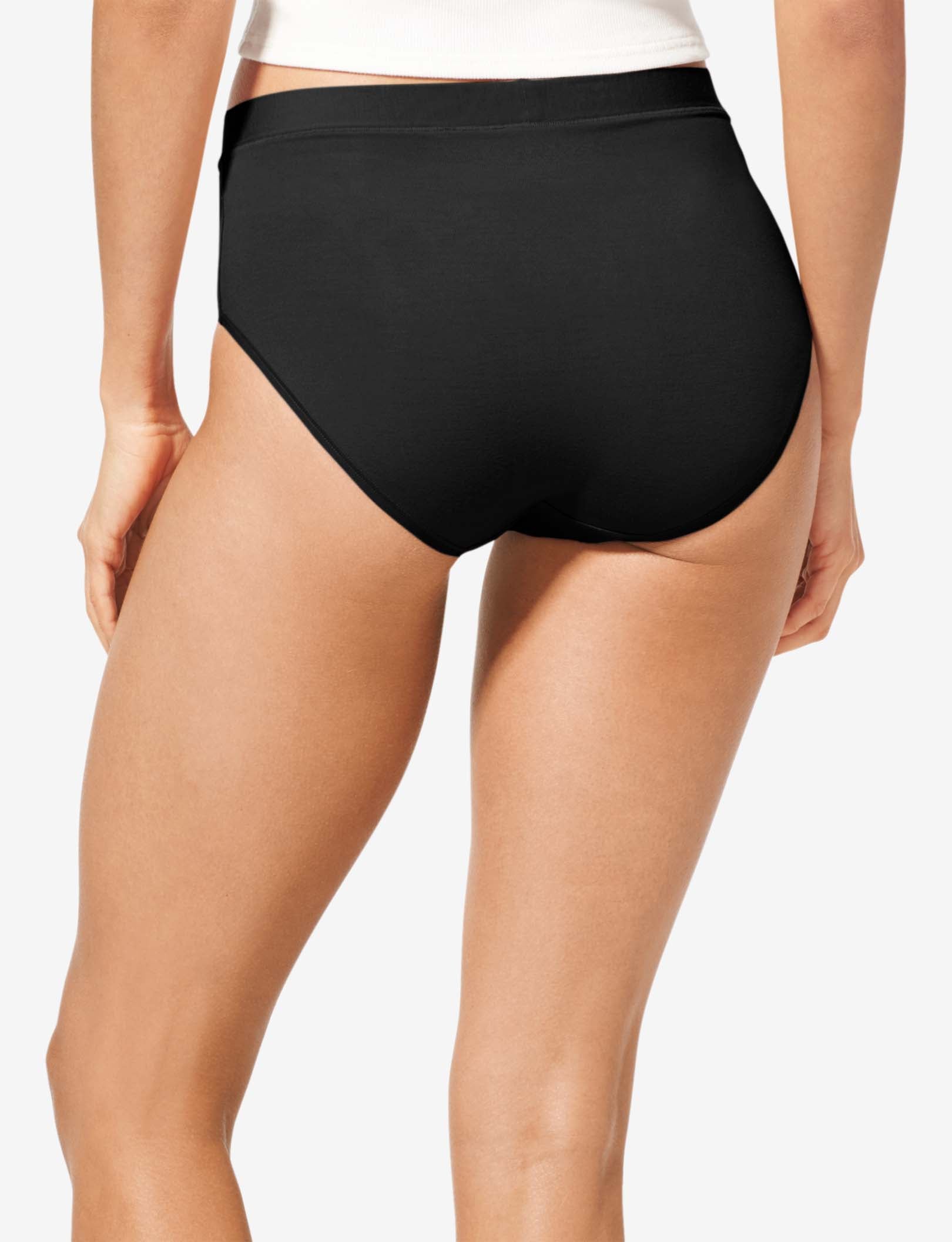 Women's Second Skin High Rise Brief::Black