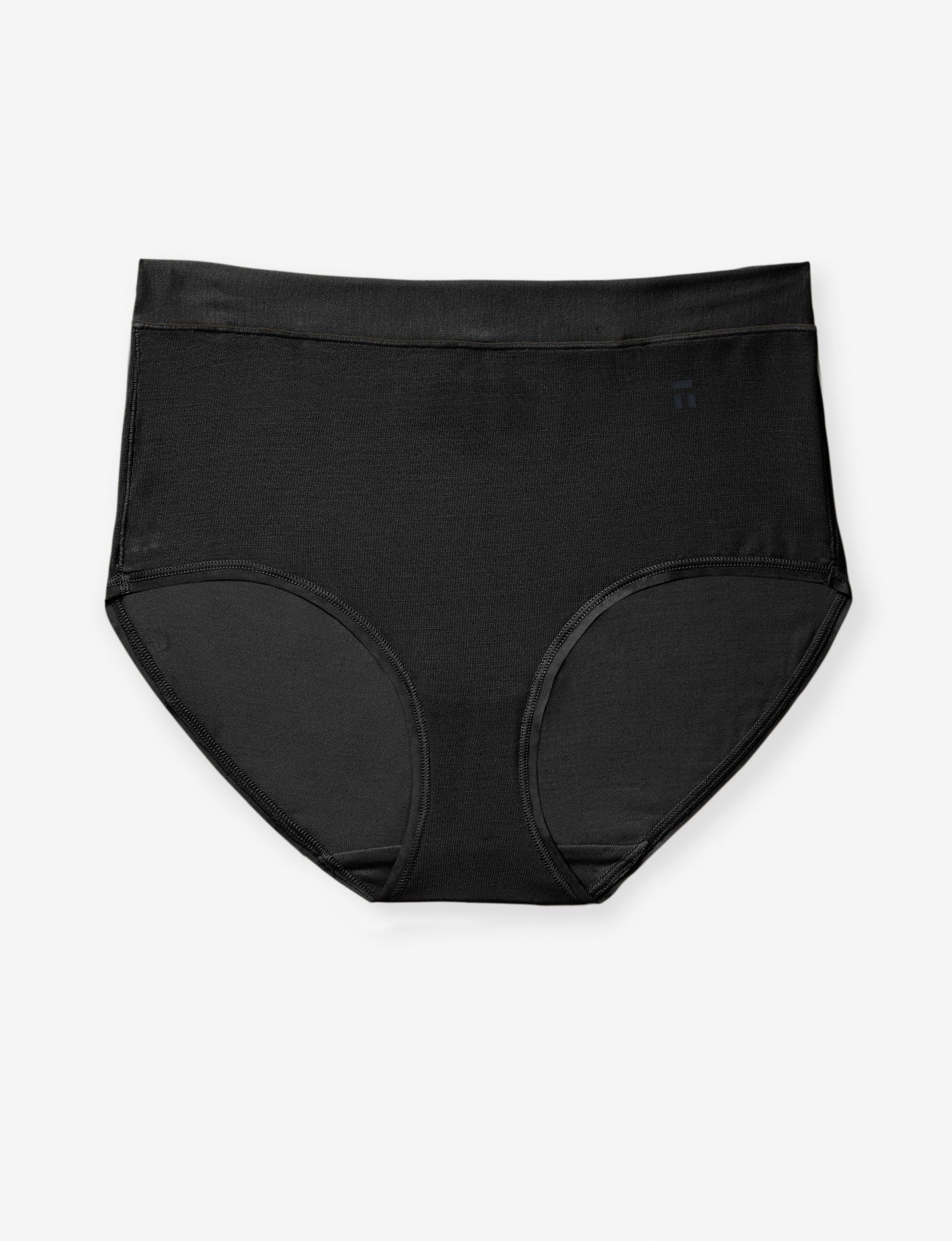 Women's Second Skin High Rise Brief::Black