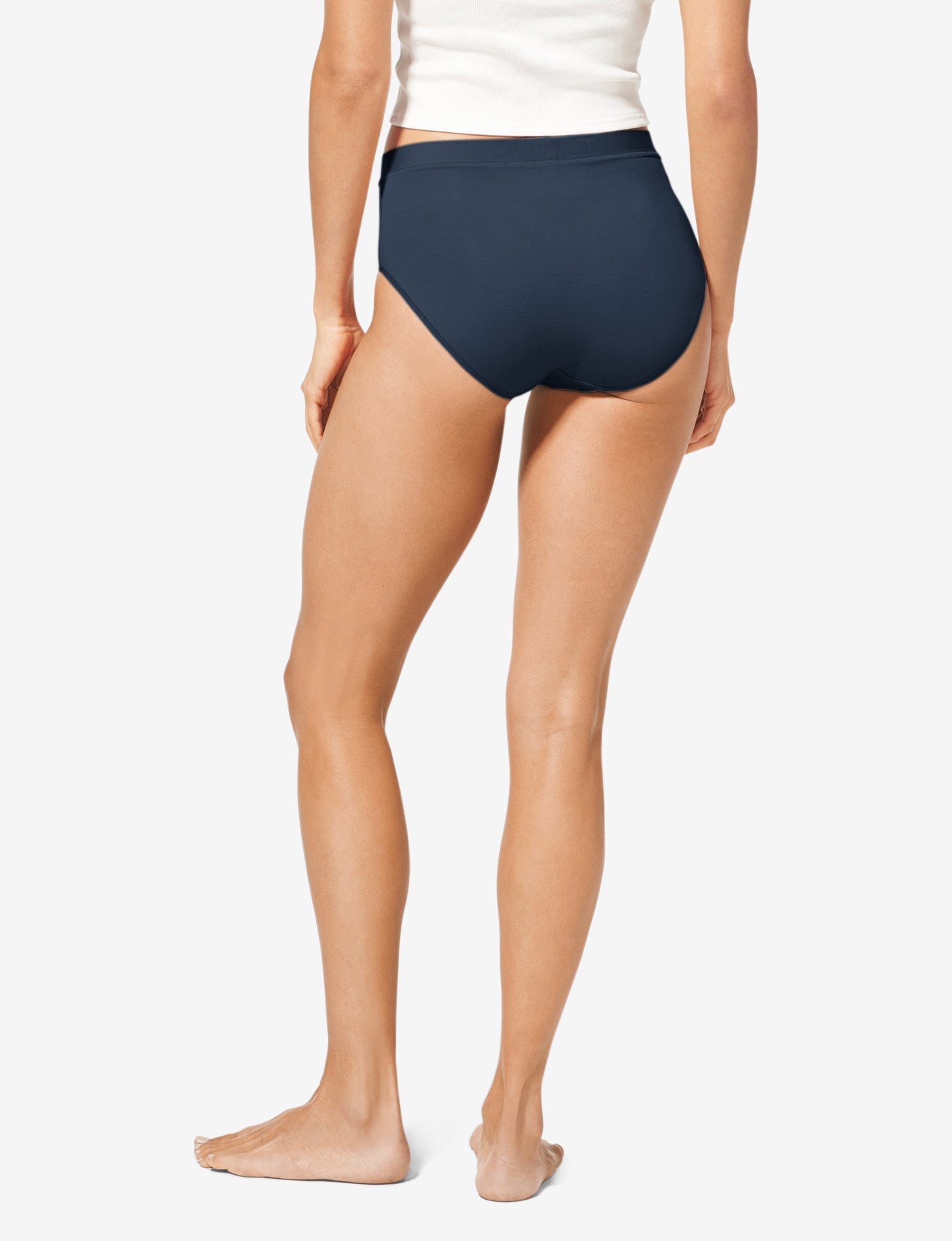 Women's Second Skin High Rise Brief::Dress Blues