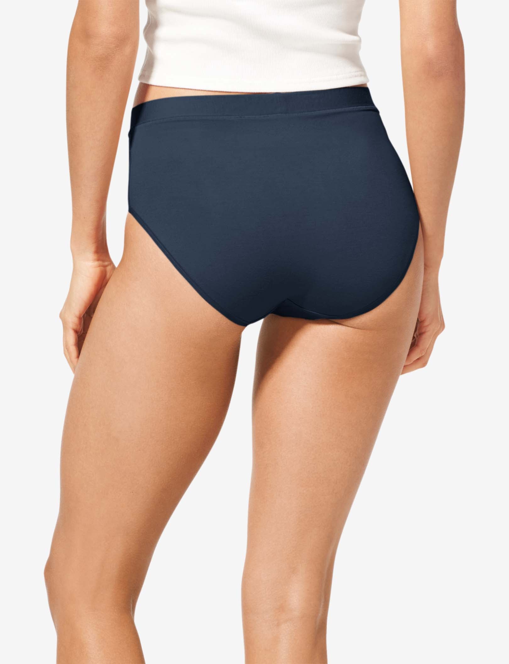 Women's Second Skin High Rise Brief::Dress Blues