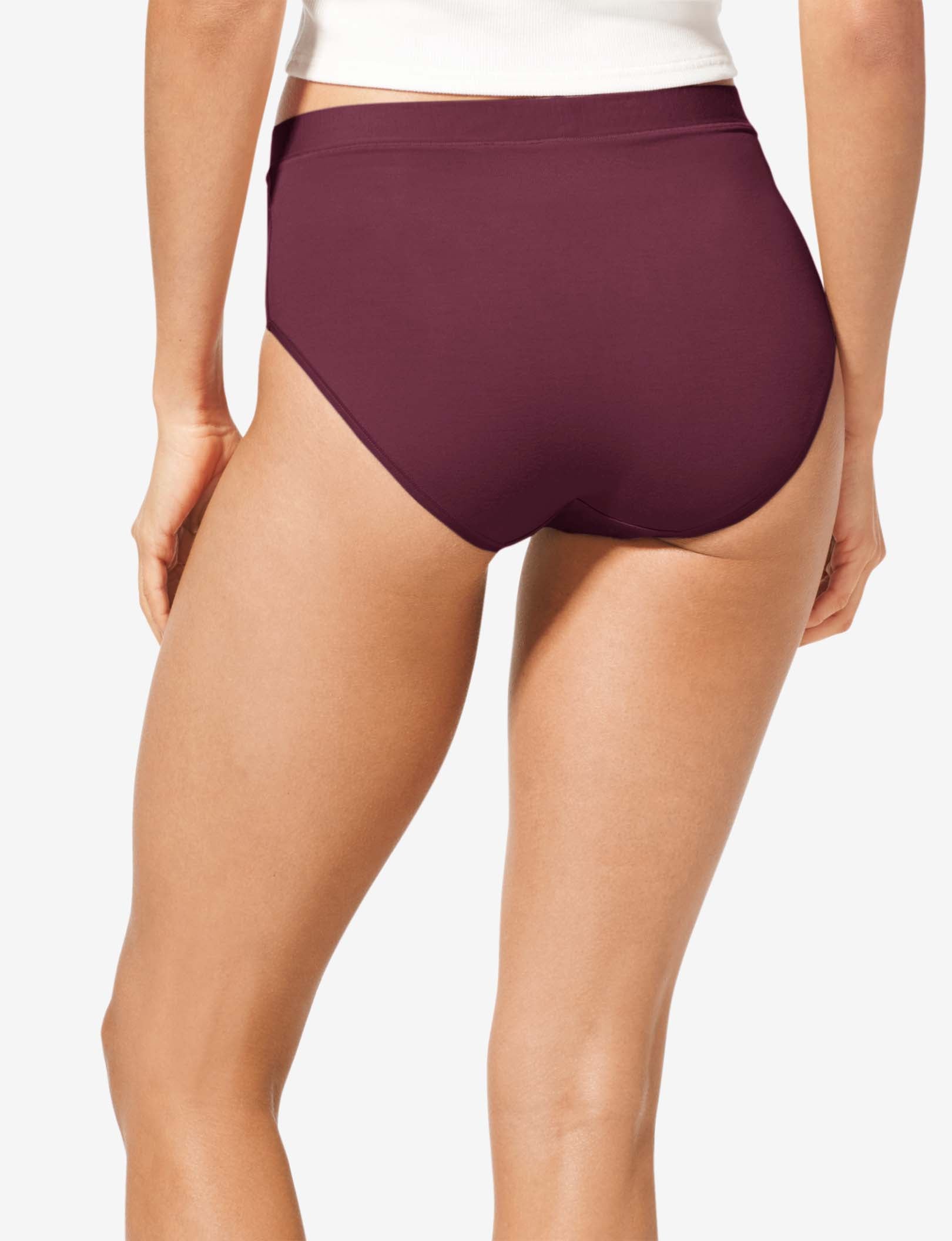 Second Skin Self Waistband High Rise Brief::Winetasting
