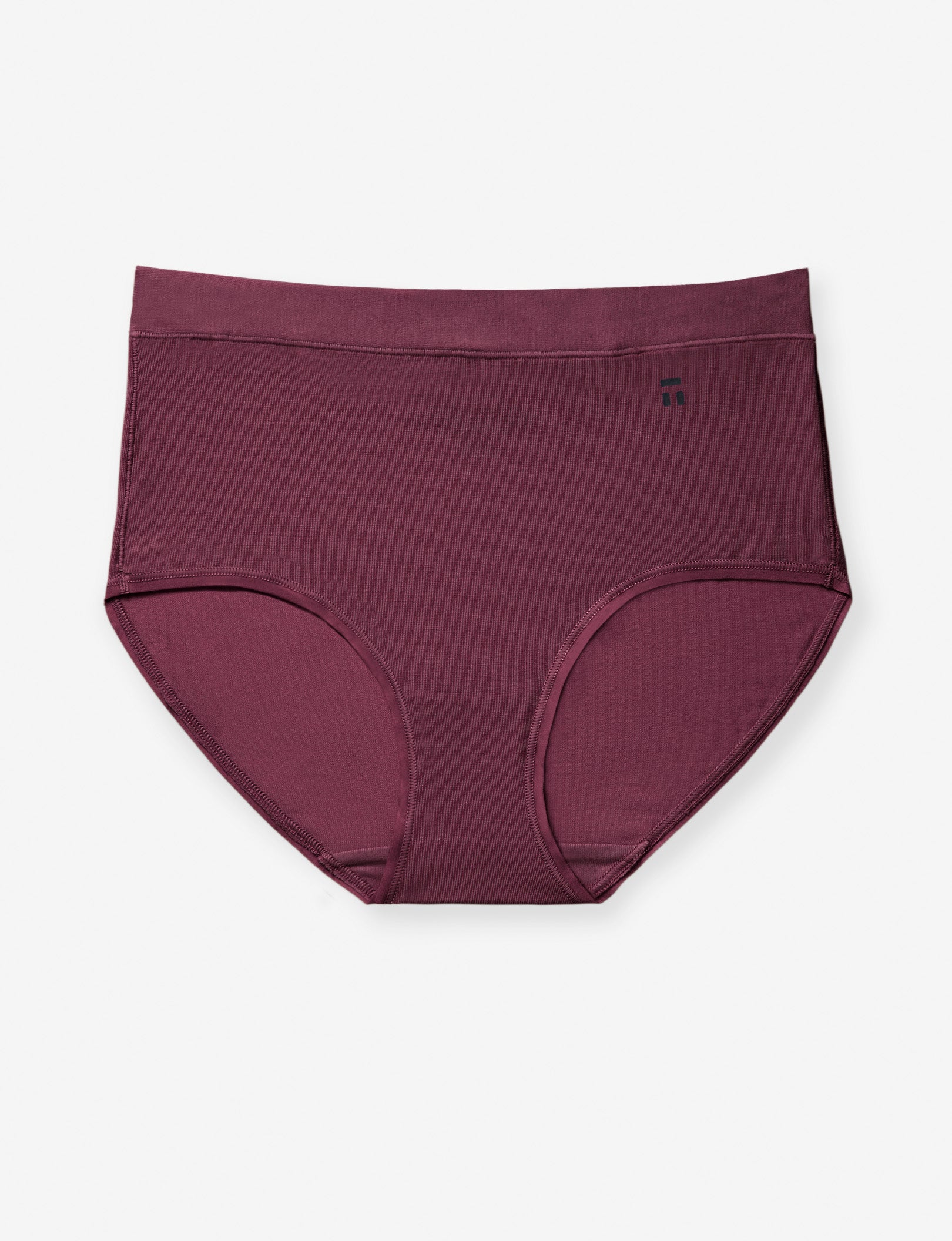 Second Skin Self Waistband High Rise Brief::Winetasting