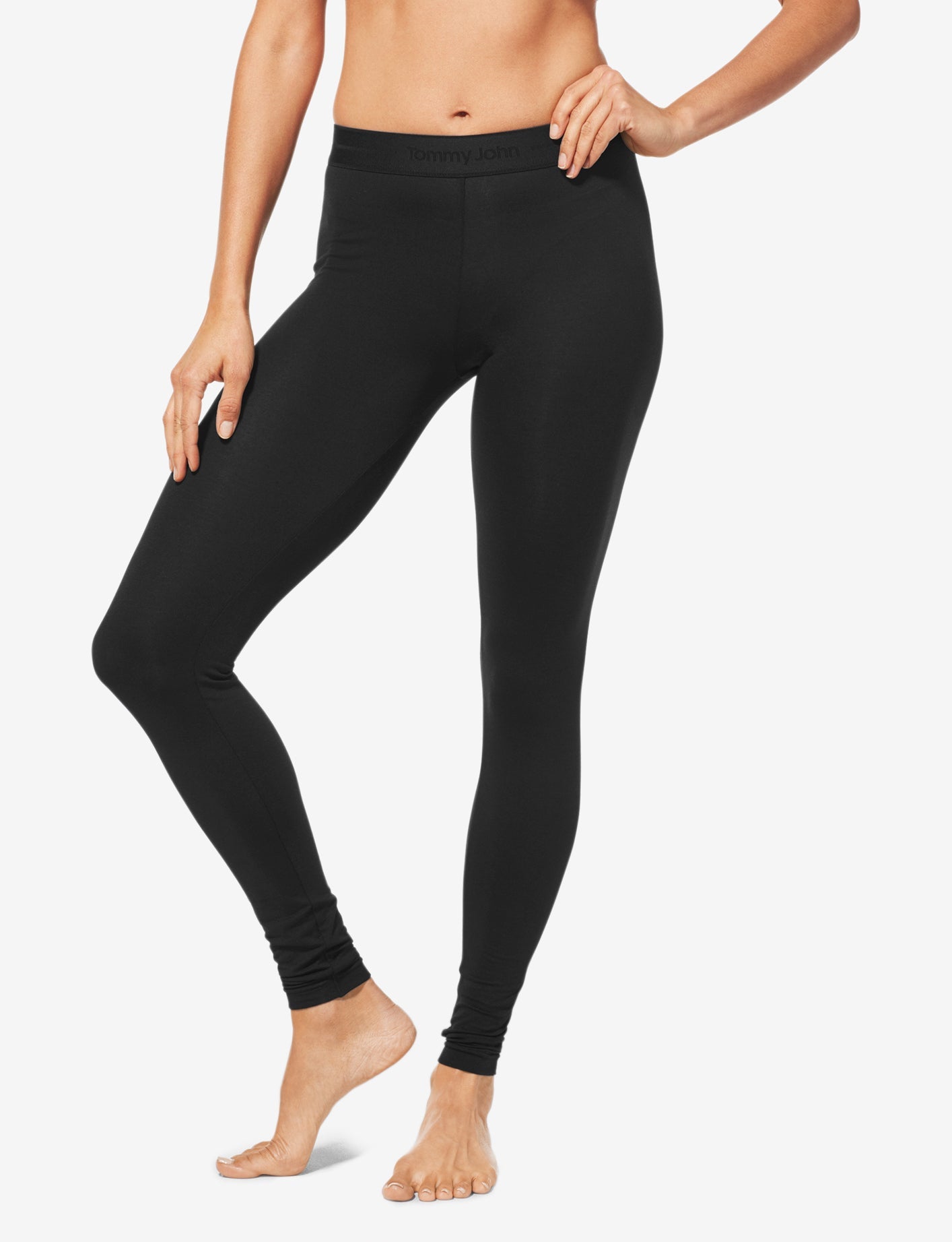Women's Sleek Heat Long John Bottom::Black