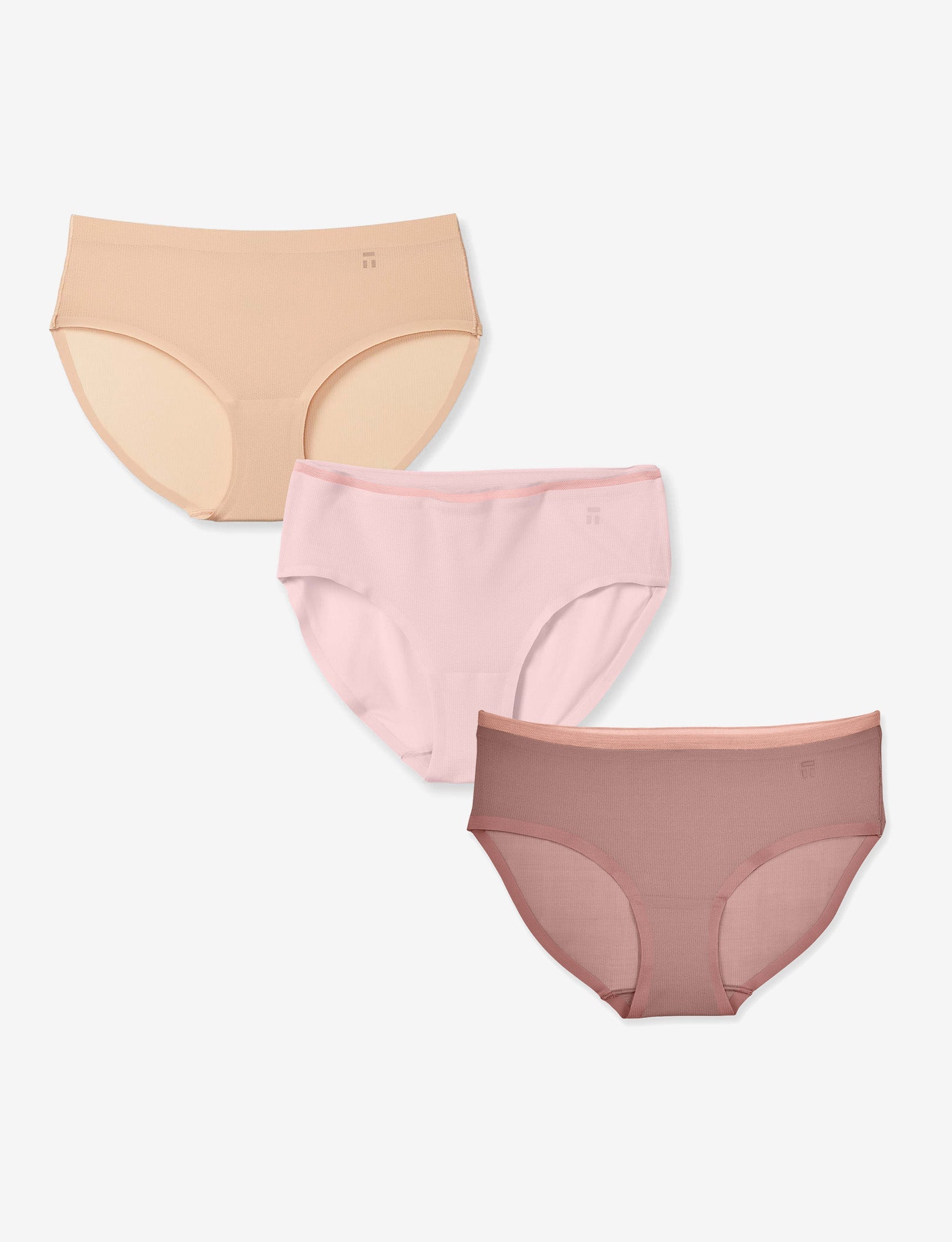 Women's Air Mesh Brief (3-Pack)::Maple Sugar/Peachskin/Woodrose