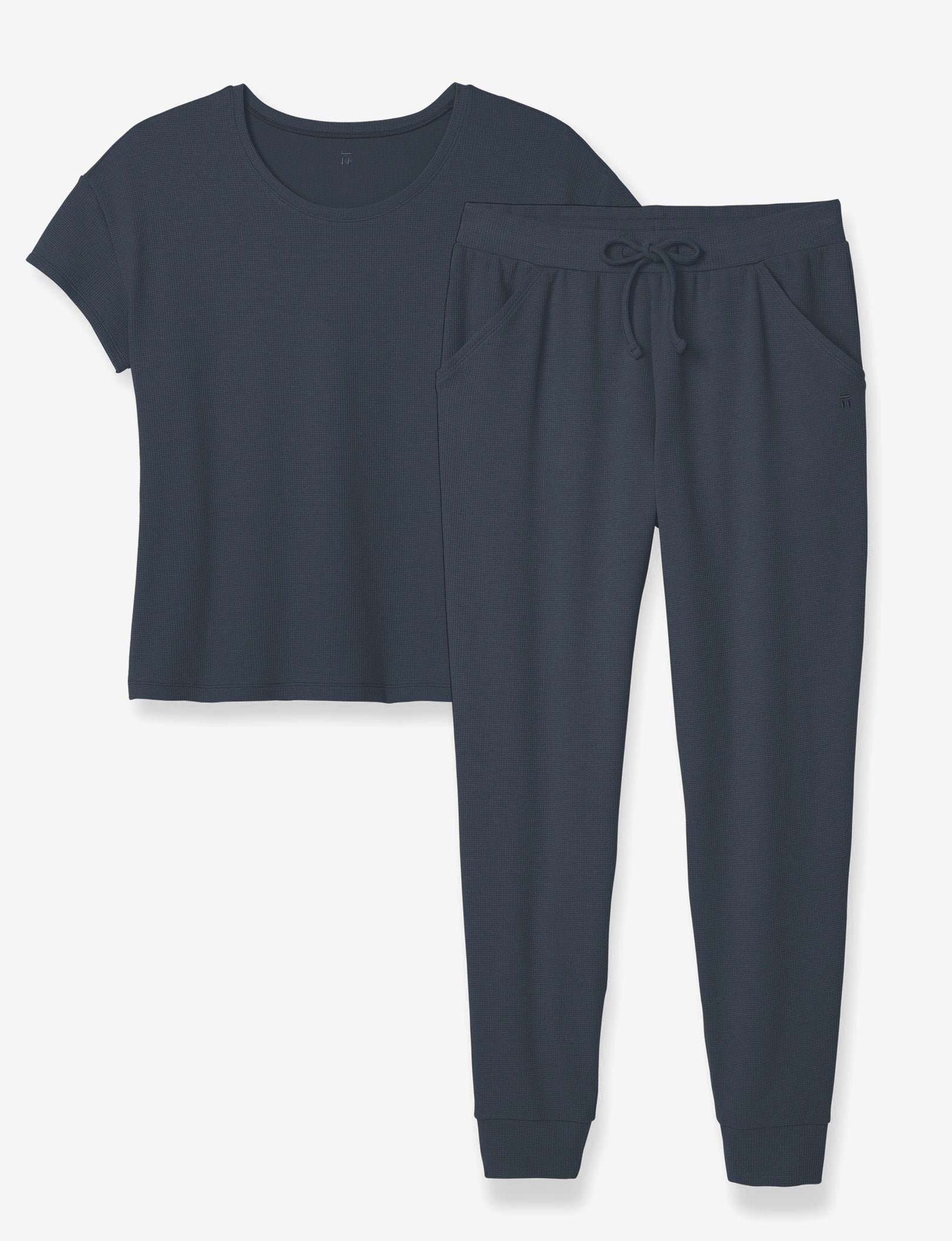 Women's Zen Waffle Tee & Jogger Set::Night Sky Waffle