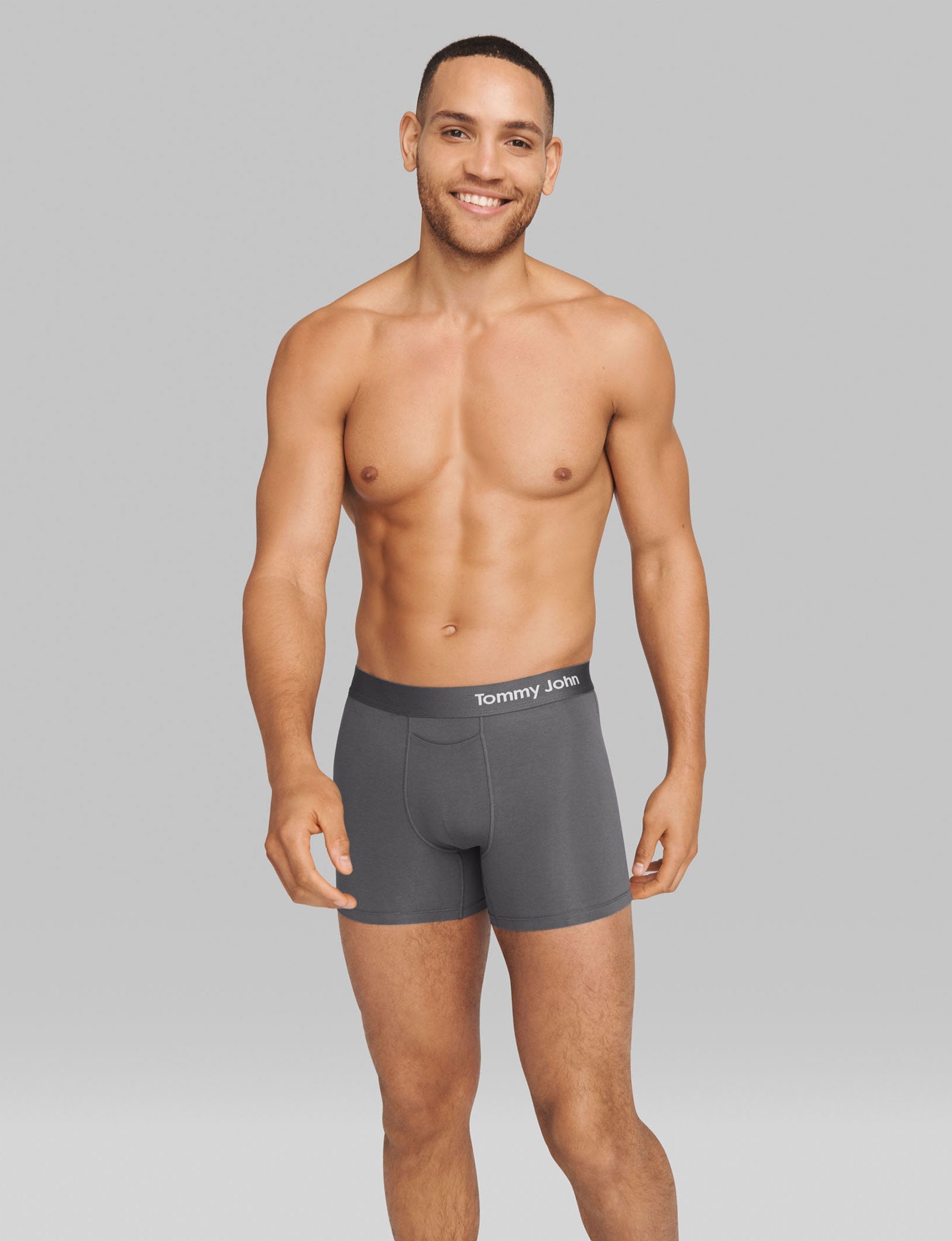 Cool Cotton Trunk 4" (6-Pack)::Dress Blues/Turbulence Grey/Black