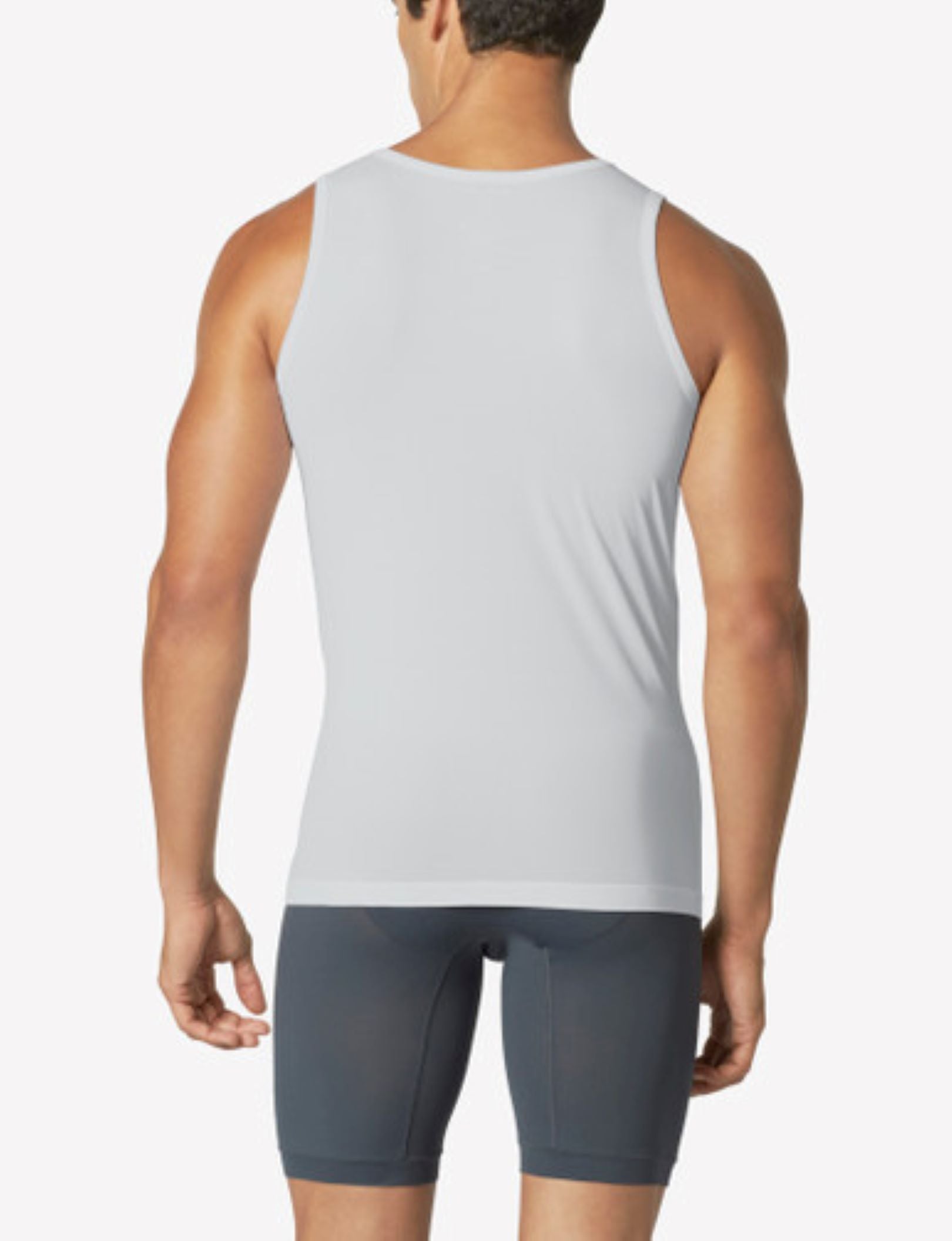 Cool Cotton Tank Stay-Tucked Undershirt::Grey