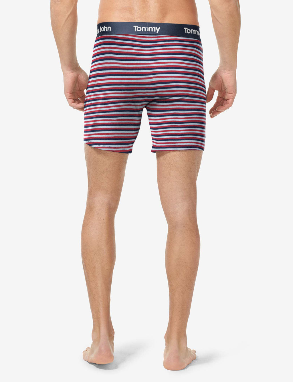 Second Skin Relaxed Fit Boxer 6"::Cashmere Blue Globe Stripe