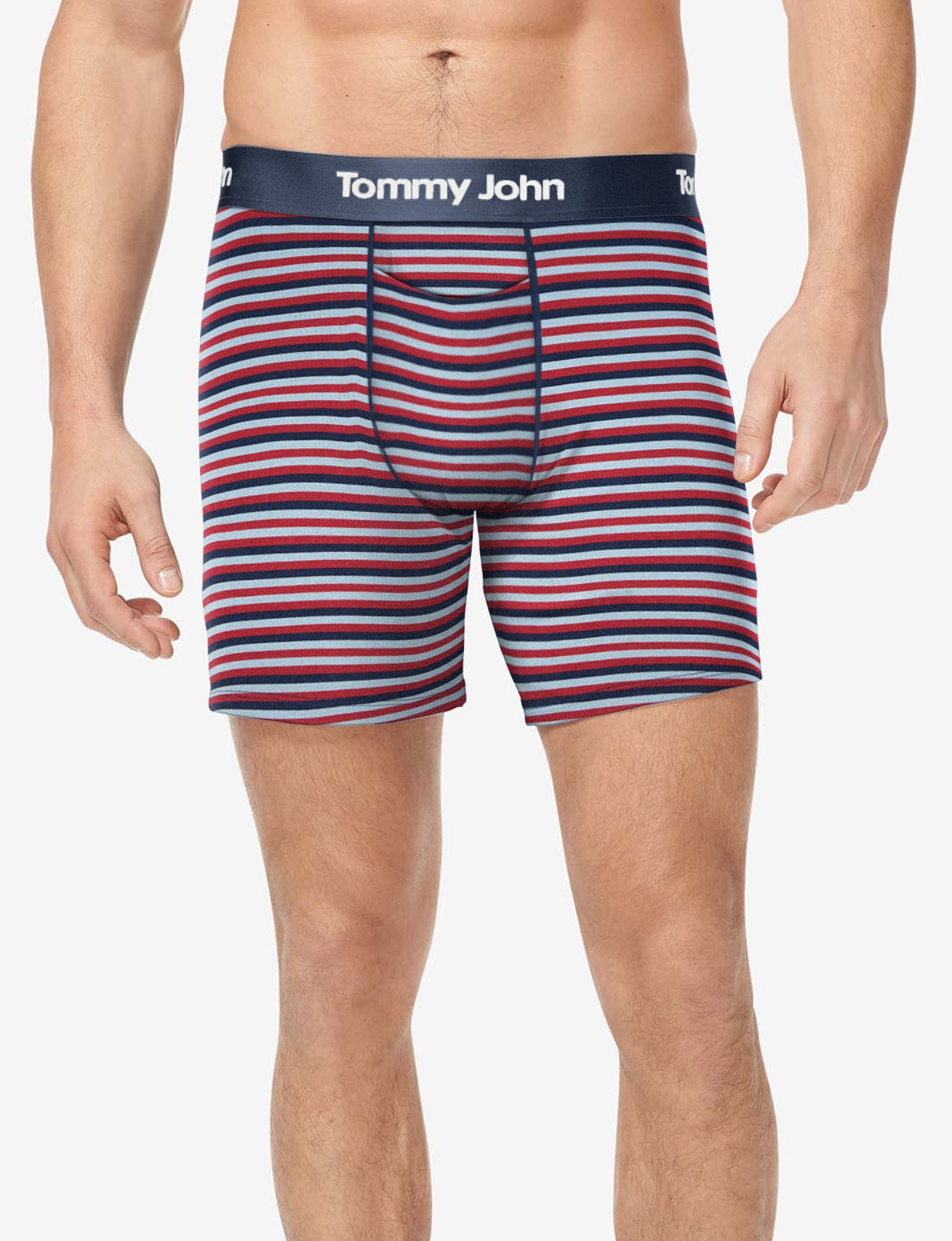 Second Skin Relaxed Fit Boxer 6"::Cashmere Blue Globe Stripe
