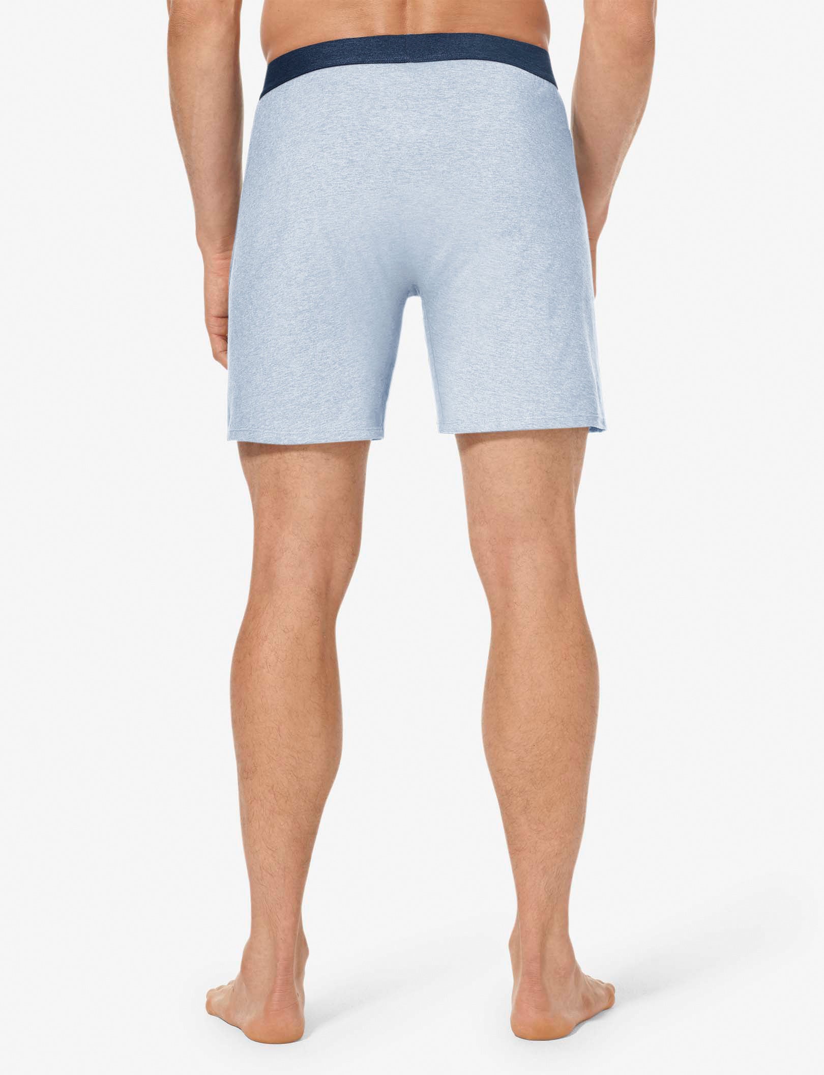 Cool Cotton Relaxed Fit Boxer 6"::Light Blue Heather