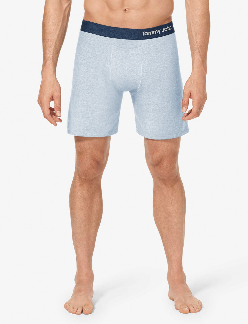 Cool Cotton Relaxed Fit Boxer 6"::Light Blue Heather