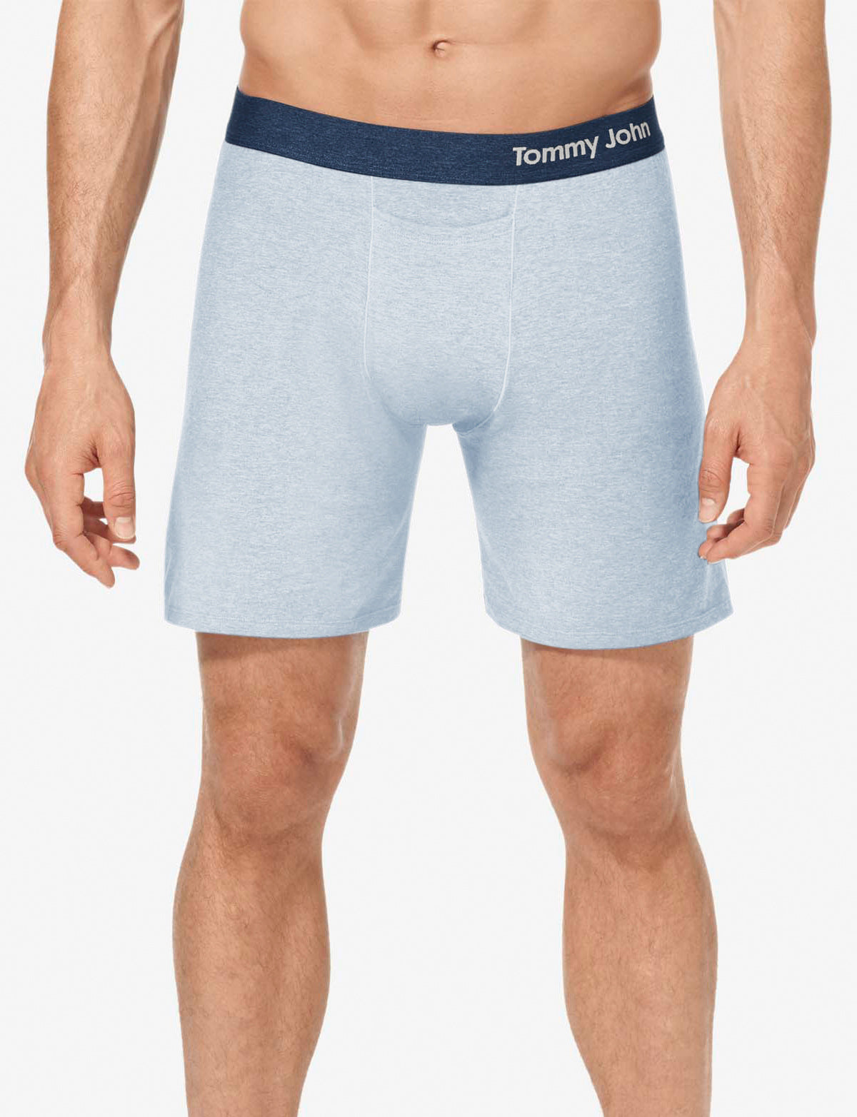 Cool Cotton Relaxed Fit Boxer 6"::Light Blue Heather