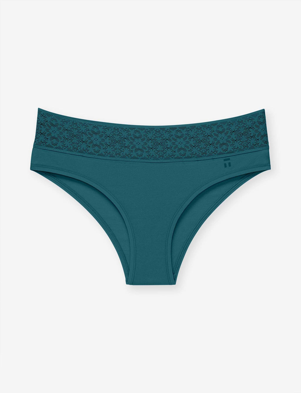 Women's Cool Cotton Cheeky, Lace Waist::Mediterranea Lace Waist