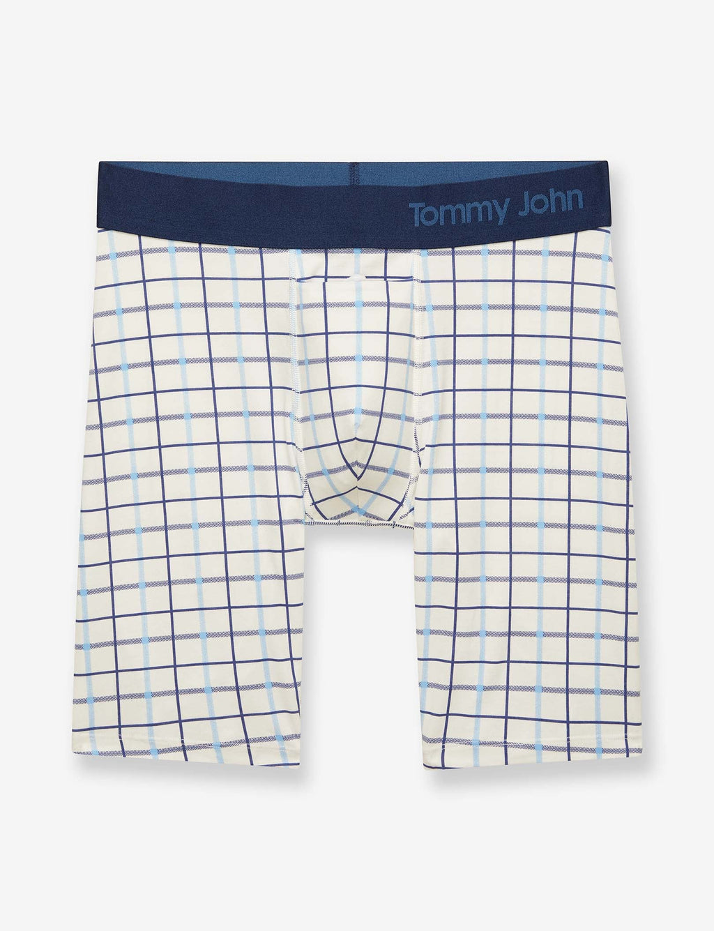 Cool Cotton Boxer Brief 8"::Coconut Milk Sunday Drive Plaid