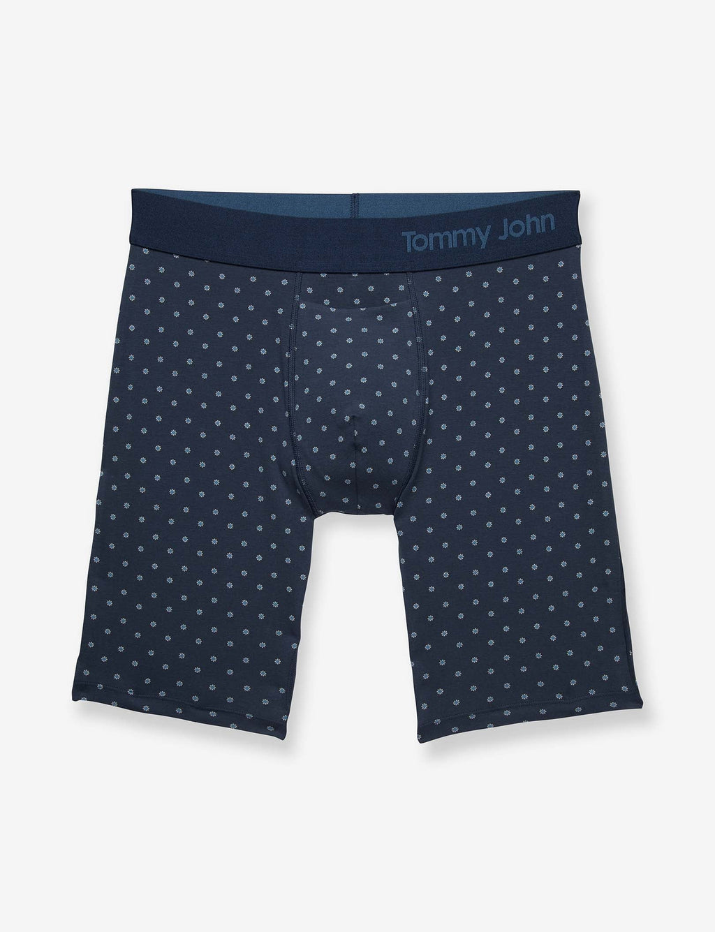 Cool Cotton Boxer Brief 8"::Dress Blues Sky Bud