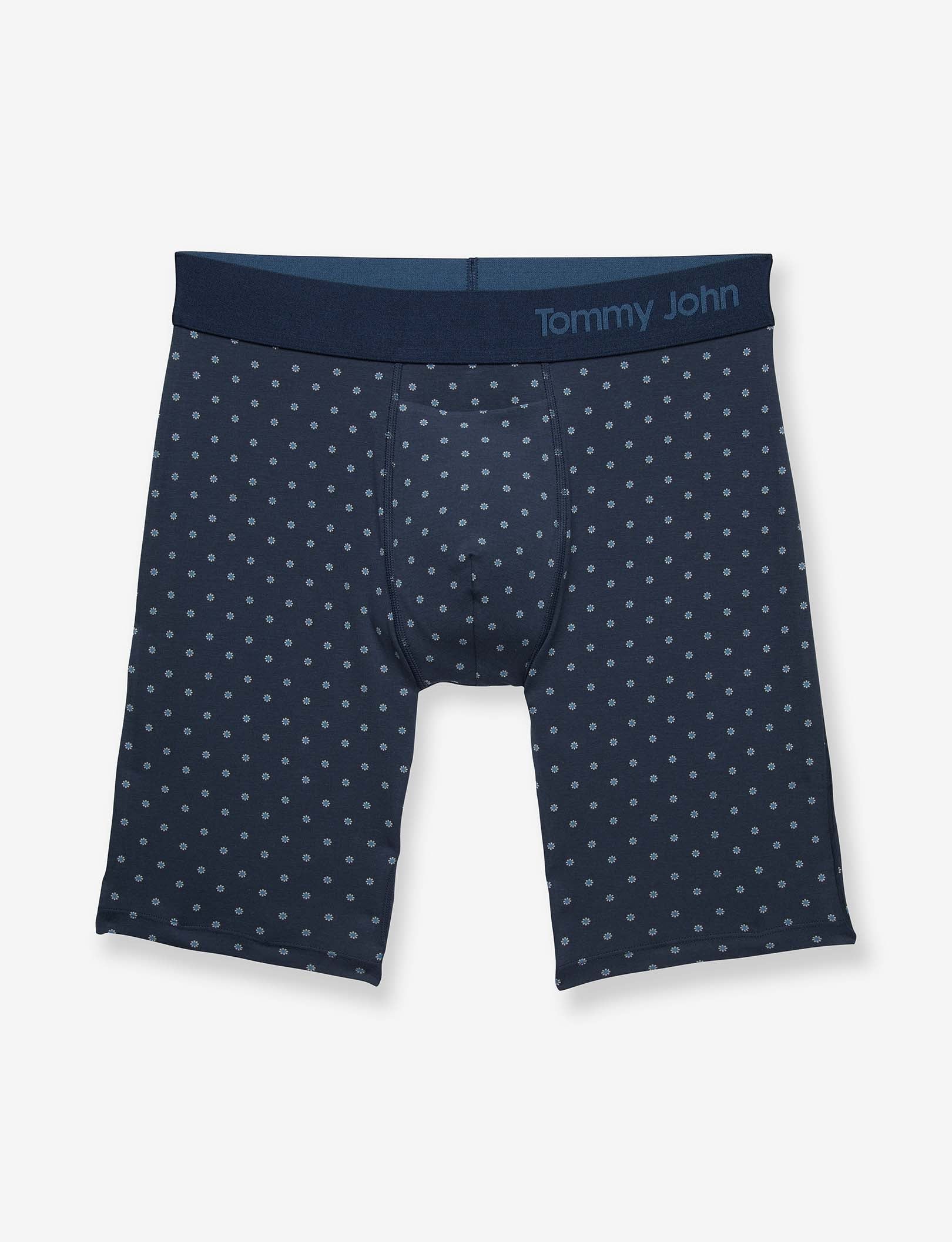 Cool Cotton Boxer Brief 8"::Dress Blues Sky Bud