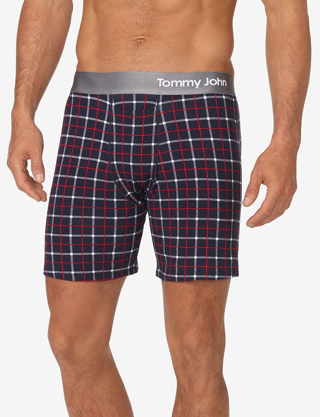 Cool Cotton Relaxed Fit Boxer 6"::Black Weekend Plaid