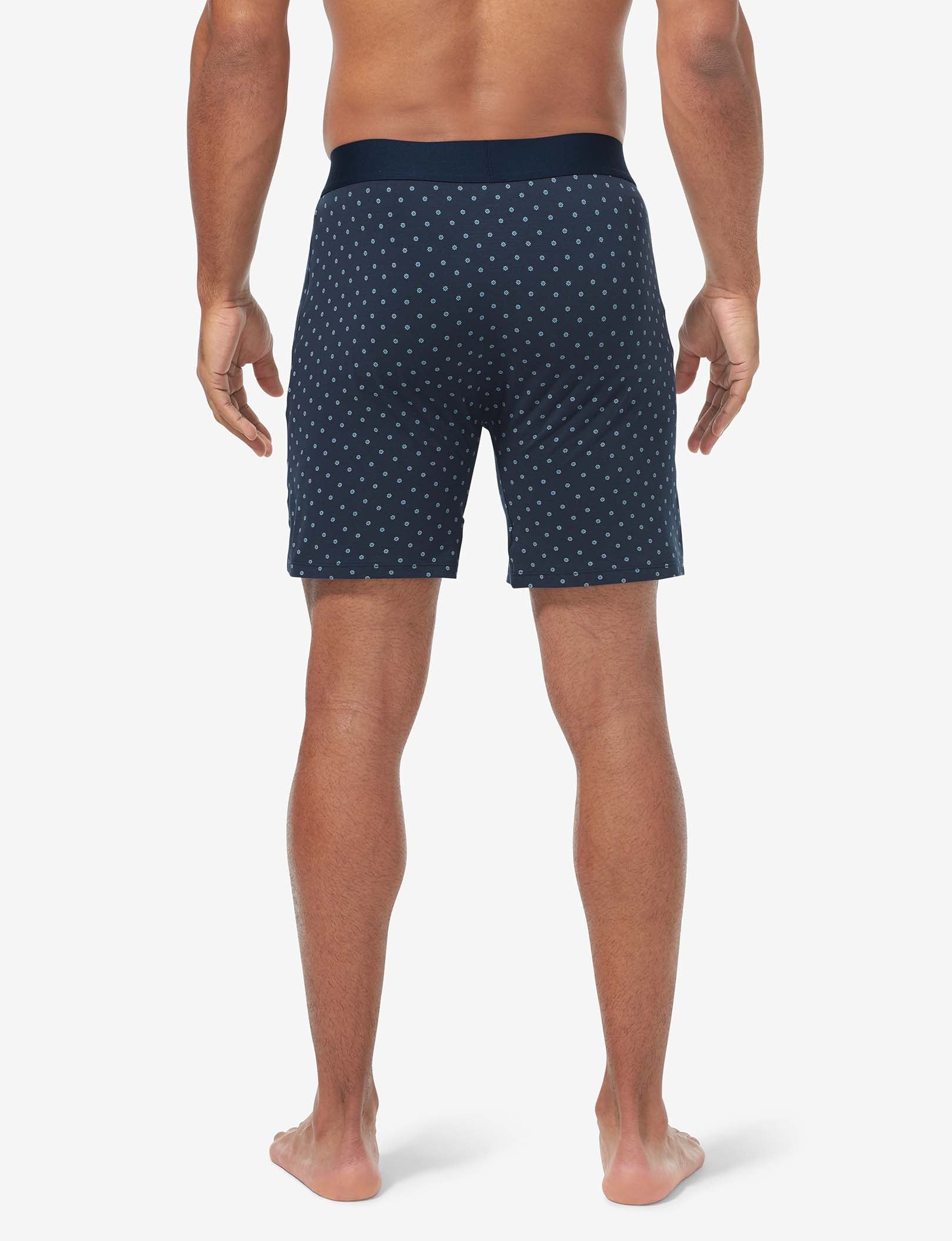 Cotton Relaxed Fit Boxer 6"::Dress Blues Sky Bud