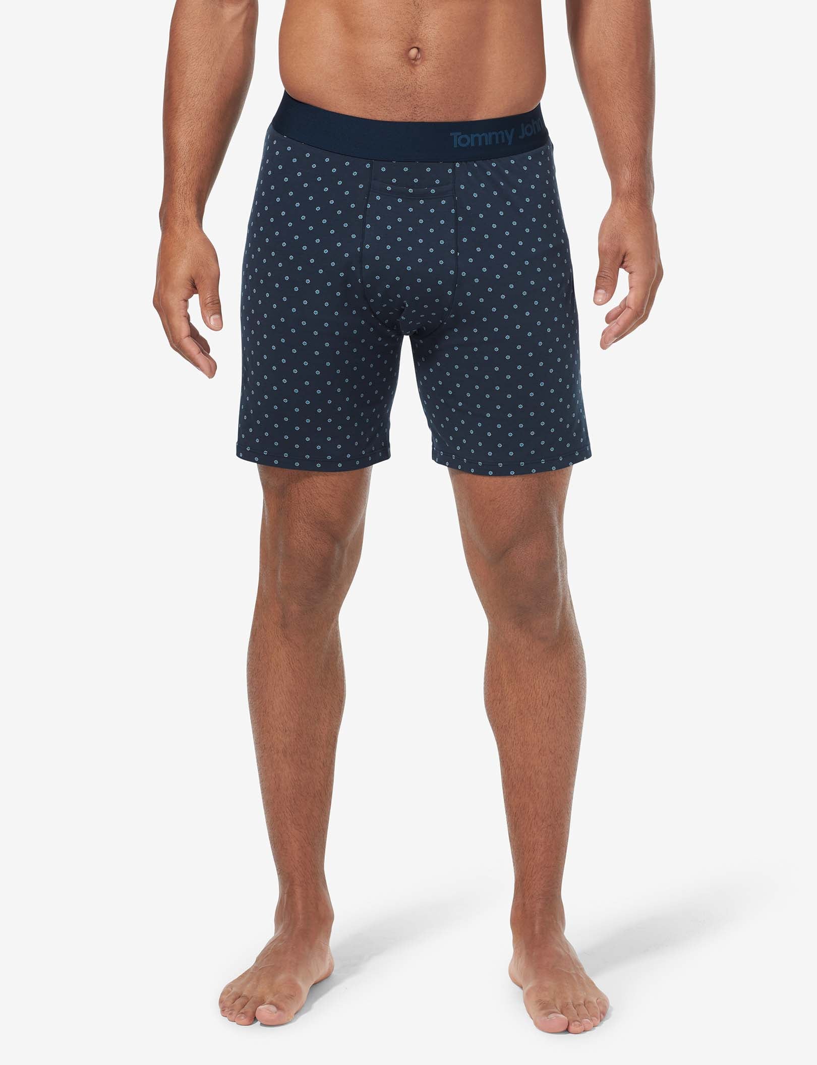 Cotton Relaxed Fit Boxer 6"::Dress Blues Sky Bud